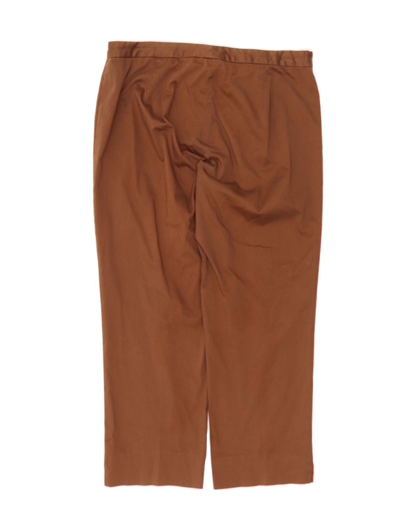 Ralph Lauren Womens Straight Cropped Trousers US 12 Large W34 L25 Brown Size 30" / US 8 / IT 44 - 2 Thumbnail