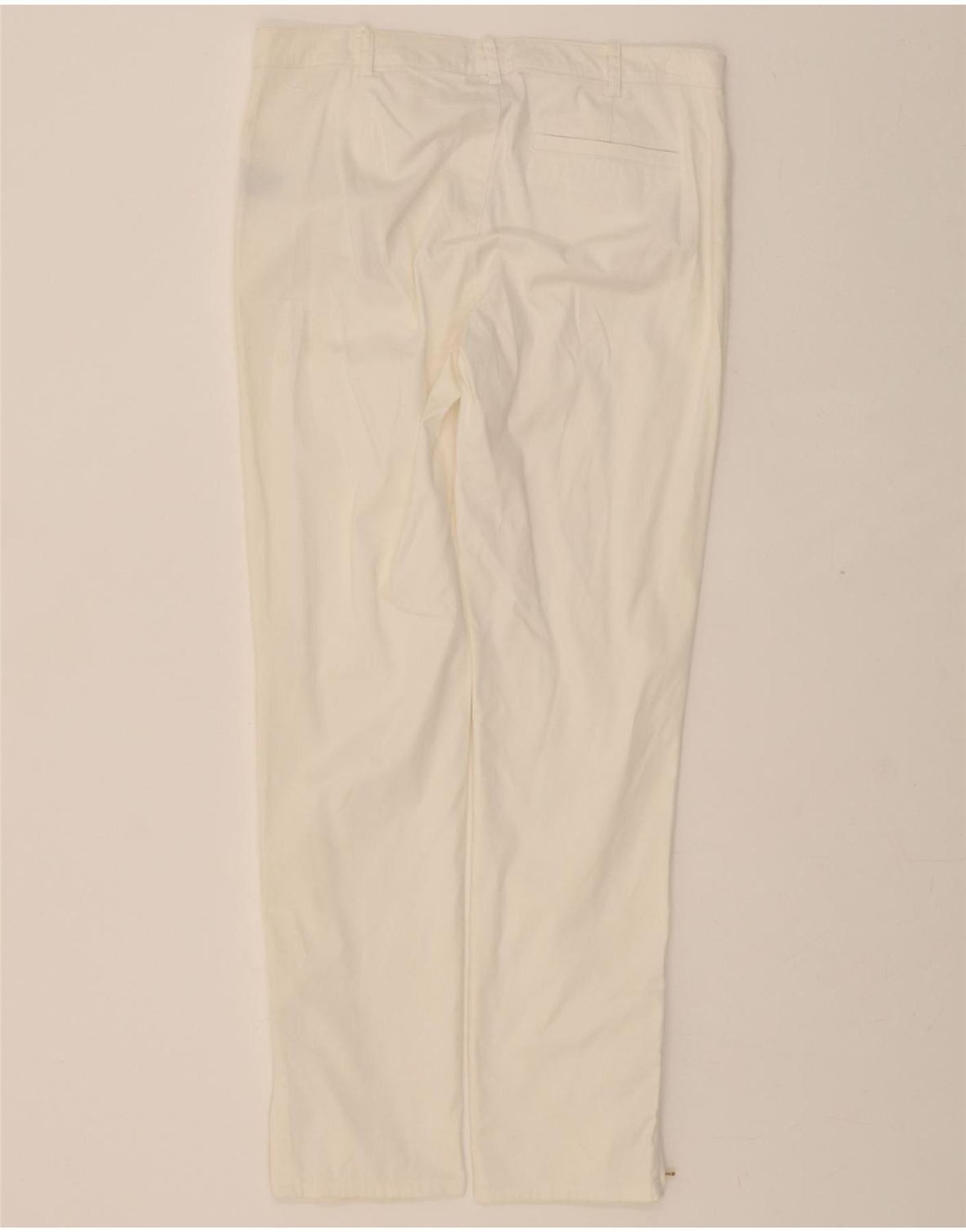 Ralph Lauren Womens Slim Casual Trousers US 6 Medium W32 L30 White Cotton Size 26" / US 2 / IT 38 - 2 Thumbnail