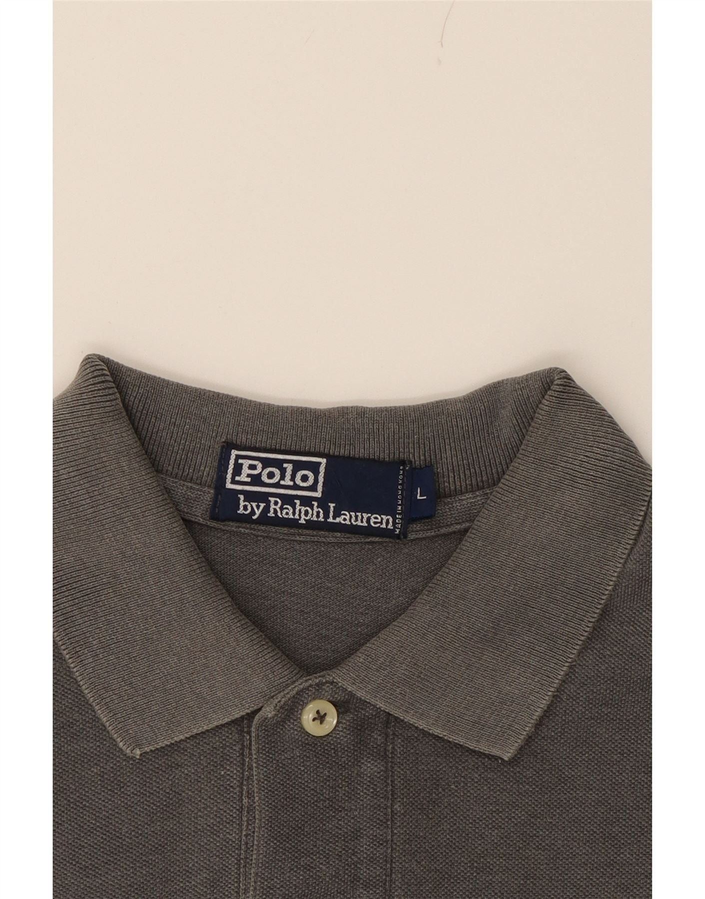 Polo Ralph Lauren Mens Polo Shirt Large Grey Cotton Size US L / EU 52-54 / 3 - 4 Thumbnail