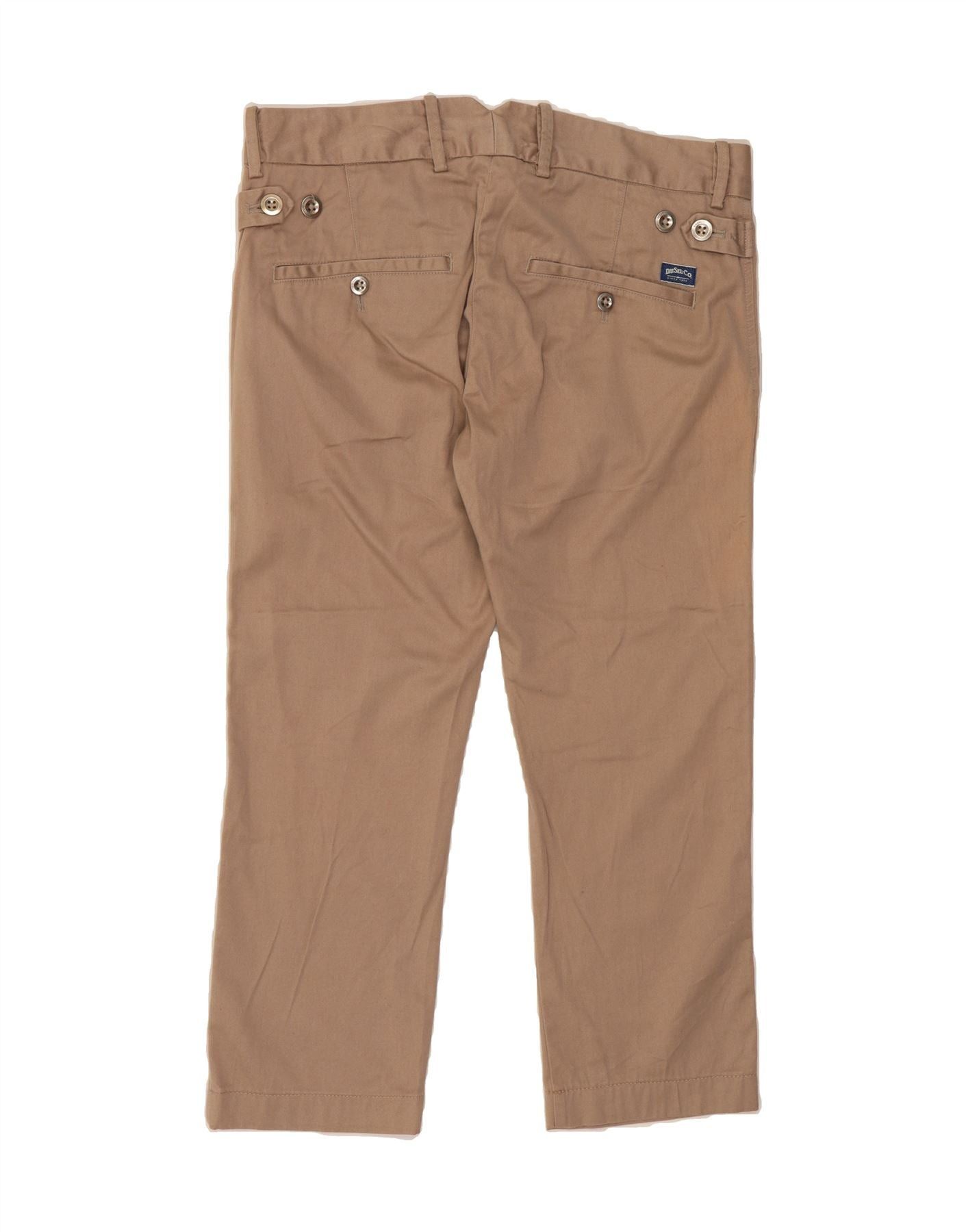 Diesel Womens Slim Cropped Trousers W34 L24 Beige Cotton Size 24" / US 00 / IT 34 - 2 Thumbnail