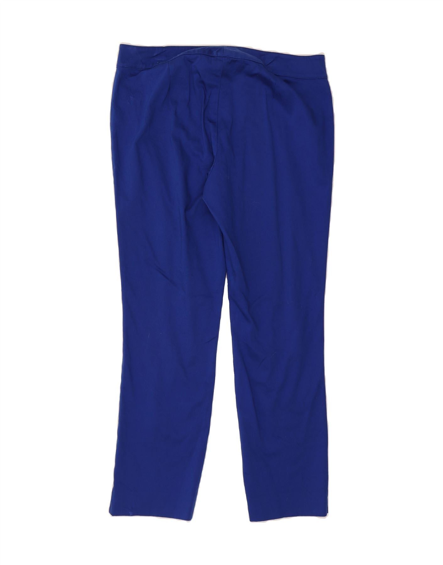 Ralph Lauren Womens Slim Casual Trousers US 12 Large W34 L28 Blue Cotton Size 30" / US 8 / IT 44 - 2 Thumbnail