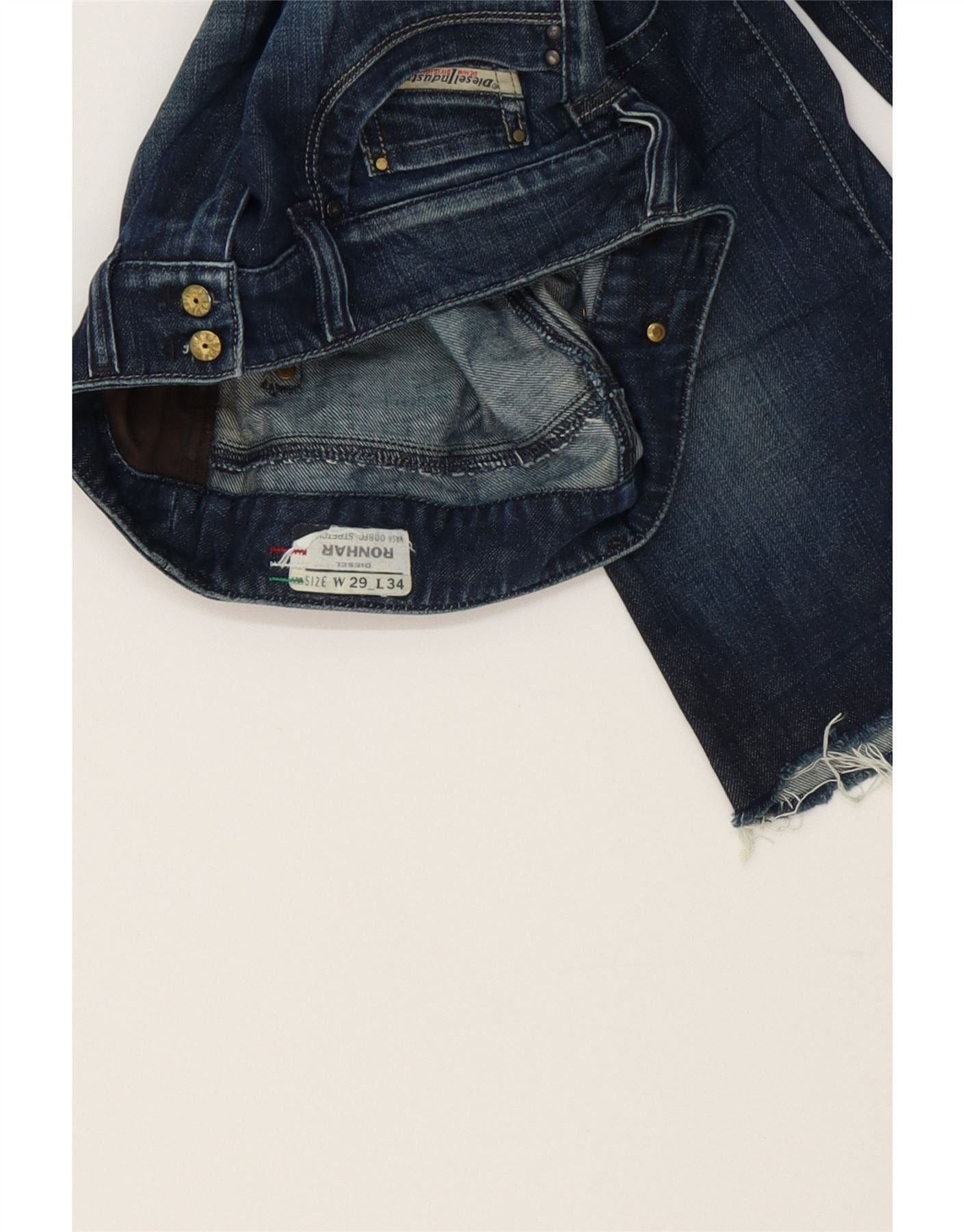 Diesel Womens Ronhar Straight Jeans W29 L34 Blue Cotton Size 42" / US 20 - 4 Thumbnail