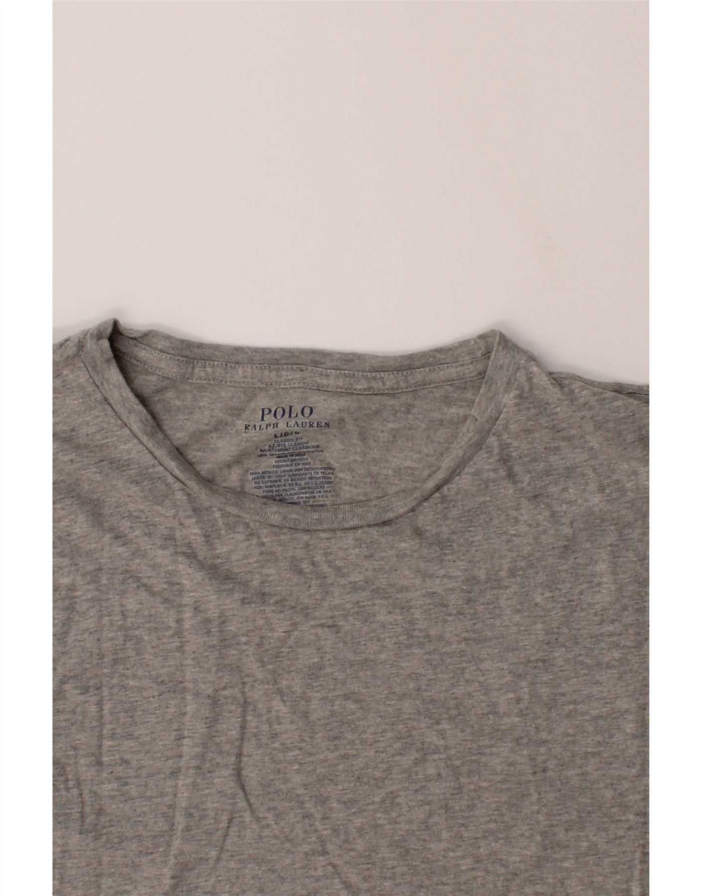 Polo Ralph Lauren Mens Classic Fit T-Shirt Top Large Grey Cotton Size US L / EU 52-54 / 3 - 3 Thumbnail