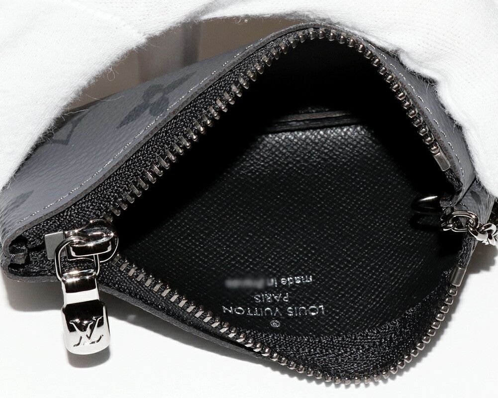 Louis Vuitton Louis Vuitton Louis Vuitton Monogram Eclipse Reverse Pochette Clé 2way key & coin case M80905 Canvas Coin Case M80905 DUTY FREE for USA Size ONE SIZE - 3 Thumbnail