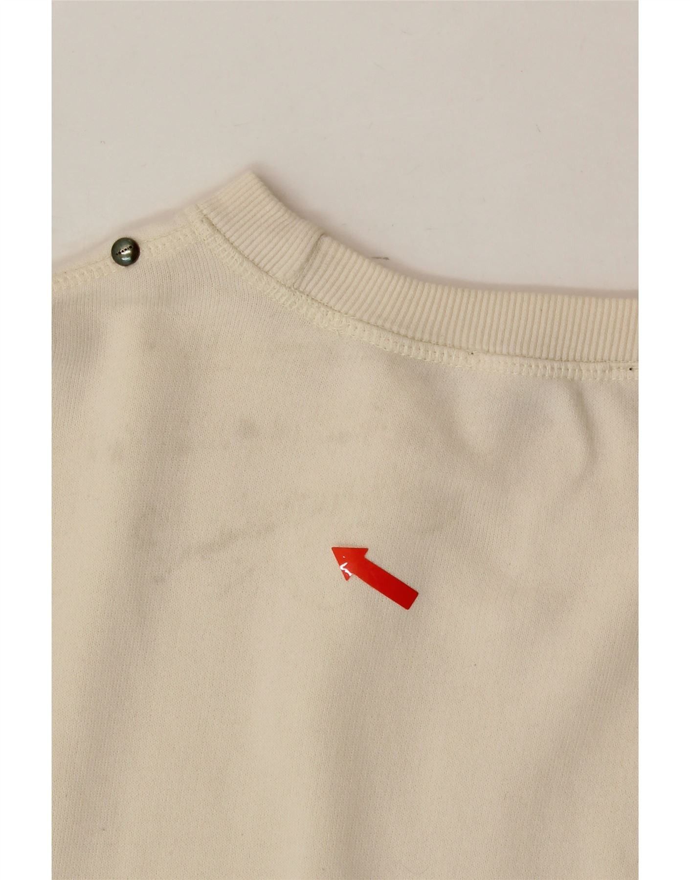 Diesel Womens Overd Graphic Sweatshirt Jumper UK 6 XS Off White Cot Size XS / US 0-2 / IT 36-38 - 3 Thumbnail