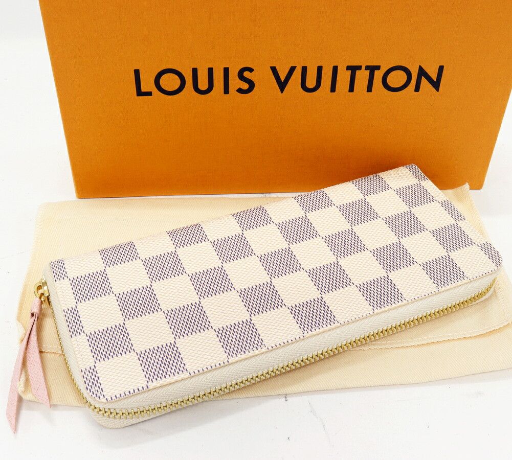 Louis Vuitton Louis Vuitton Louis Vuitton Portefeuille Clemence Damier Azur Long Wallet Canvas Long Wallet N61264 DUTY FREE for USA Size ONE SIZE - 2 Thumbnail