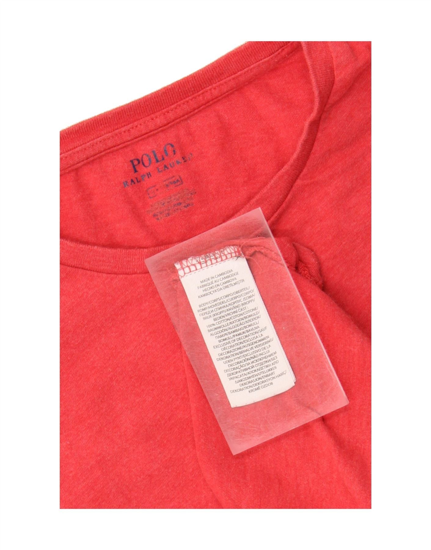 Polo Ralph Lauren Mens Top Long Sleeve Medium Red Cotton Size US L / EU 52-54 / 3 - 3 Thumbnail