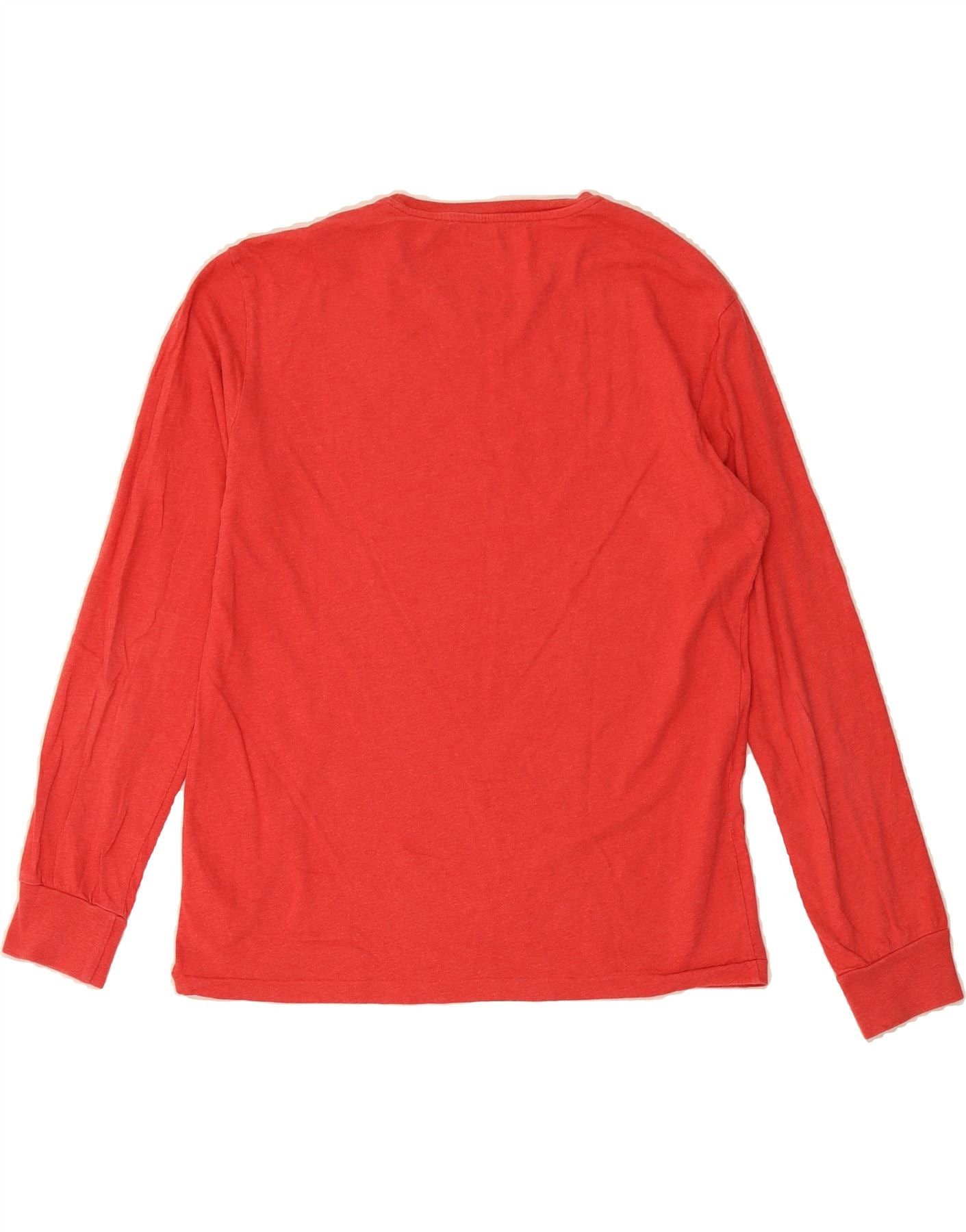 Polo Ralph Lauren Mens Top Long Sleeve Medium Red Cotton Size US L / EU 52-54 / 3 - 2 Thumbnail