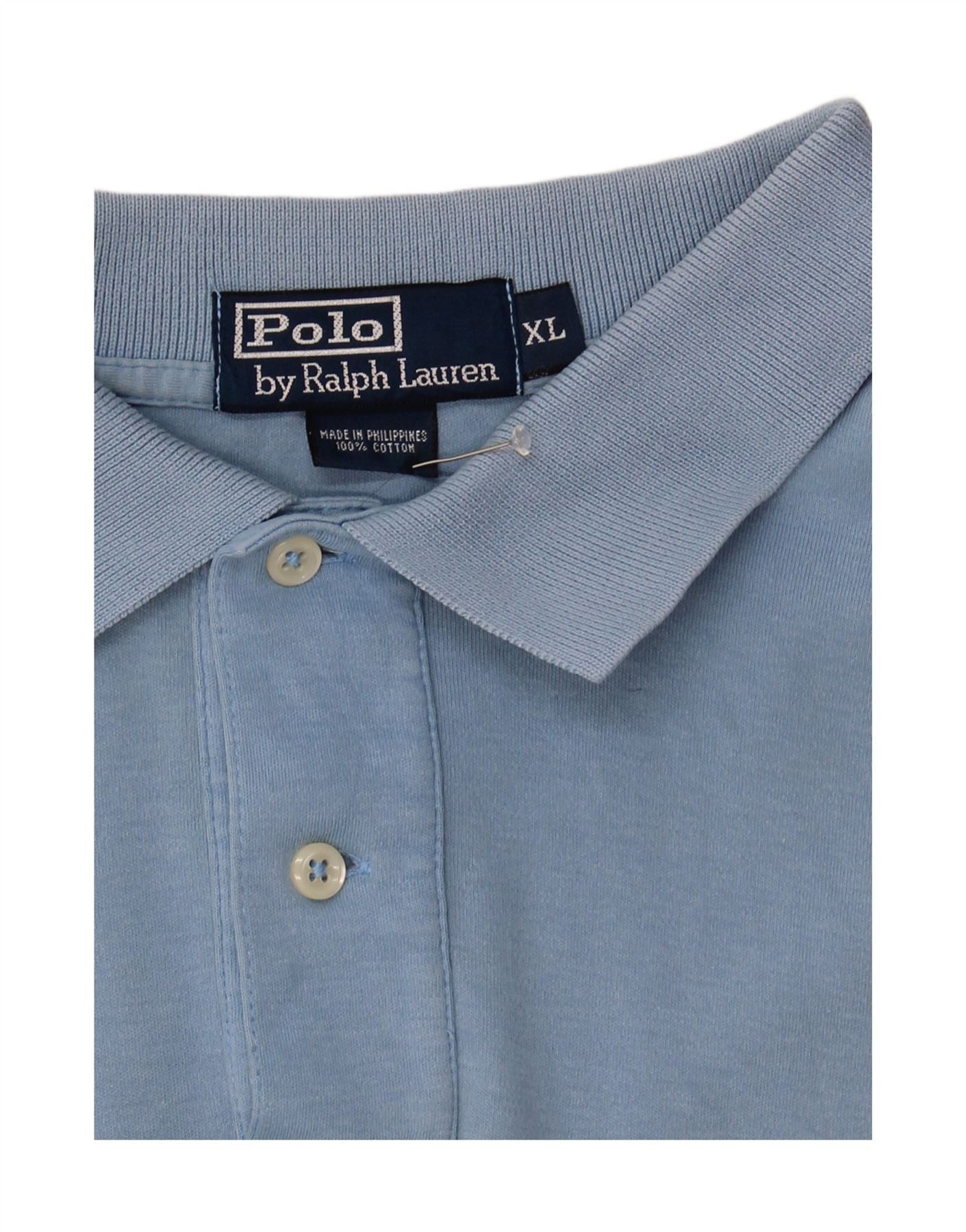 Polo Ralph Lauren Mens Polo Shirt XL Blue Cotton Size US XXL / EU 58 / 5 - 4 Thumbnail