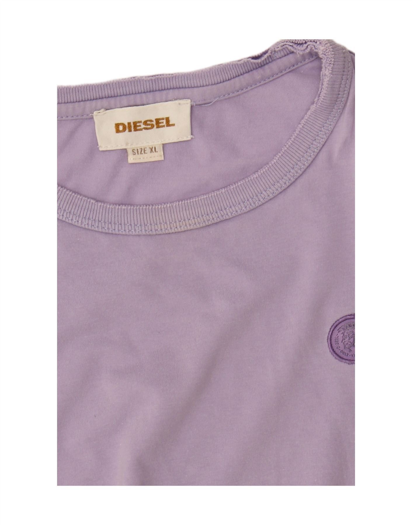 Diesel Womens T-Shirt Top UK 18 XL Purple Size XL / US 12-14 / IT 48-50 - 4 Thumbnail