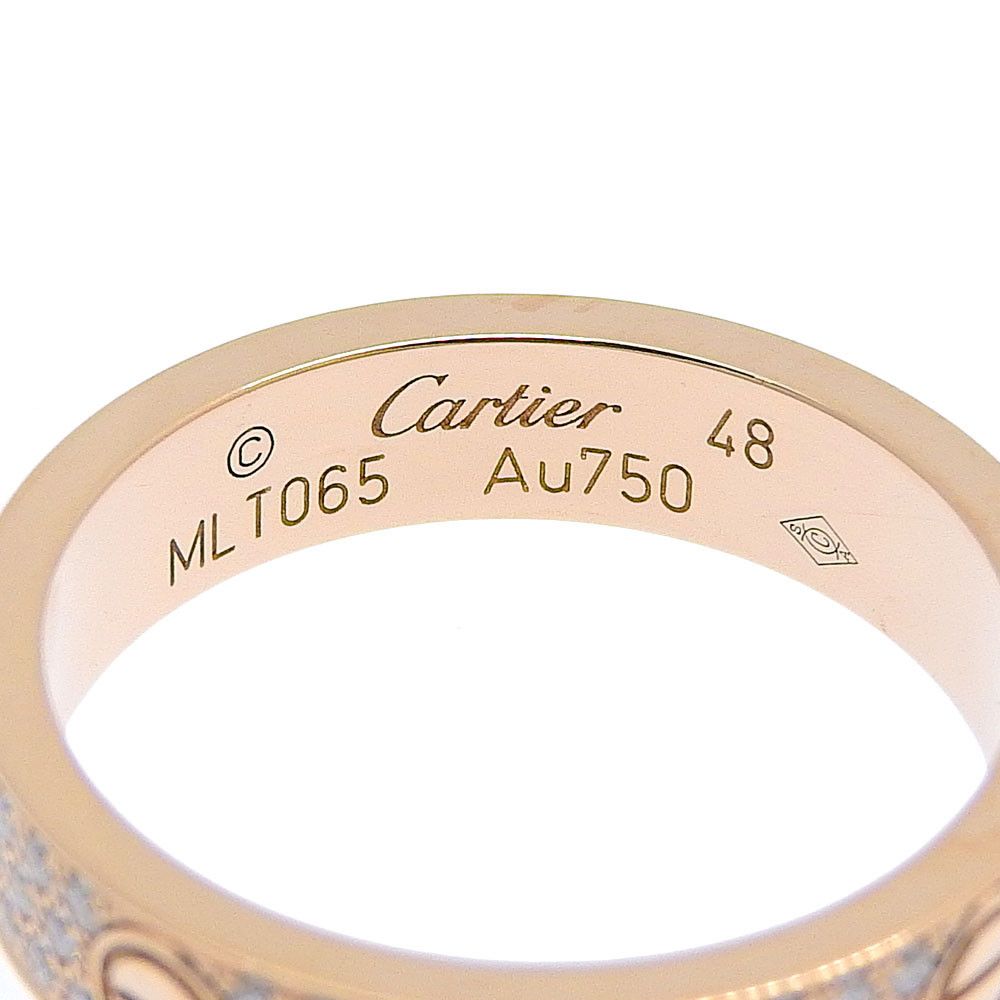 Cartier Cartier Cartier Mini Love Ring Au750 Diamond Ring Size 8 Metal Ring B4085848 DUTY FREE for USA Size ONE SIZE - 5 Thumbnail