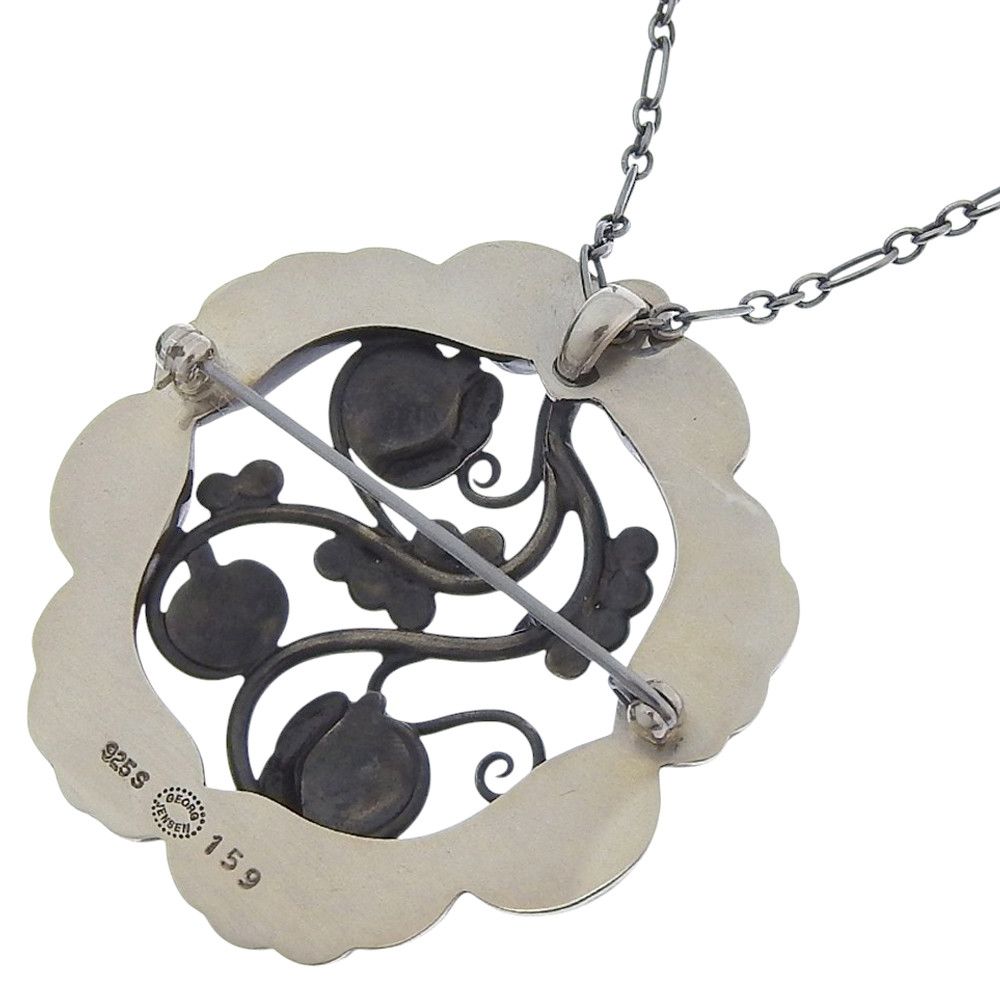 Other Other Georg Jensen Moonlight Blossom Silver 925 2way Necklace Metal Necklace 159 DUTY FREE for USA Size ONE SIZE - 3 Thumbnail