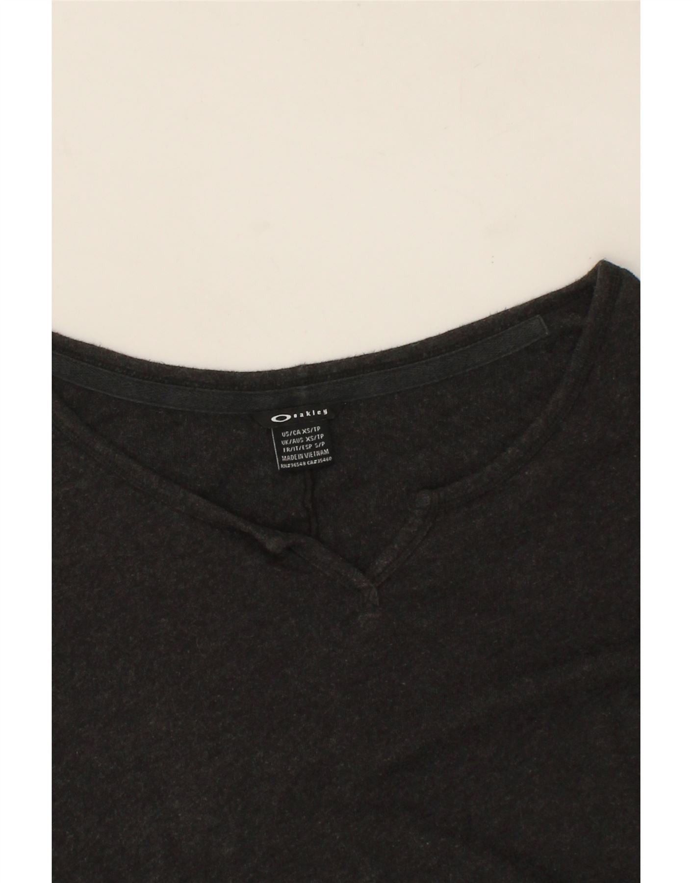 Oakley Womens Overd Top Long Sleeve UK 6 XS Grey Cotton Size XS / US 0-2 / IT 36-38 - 3 Thumbnail