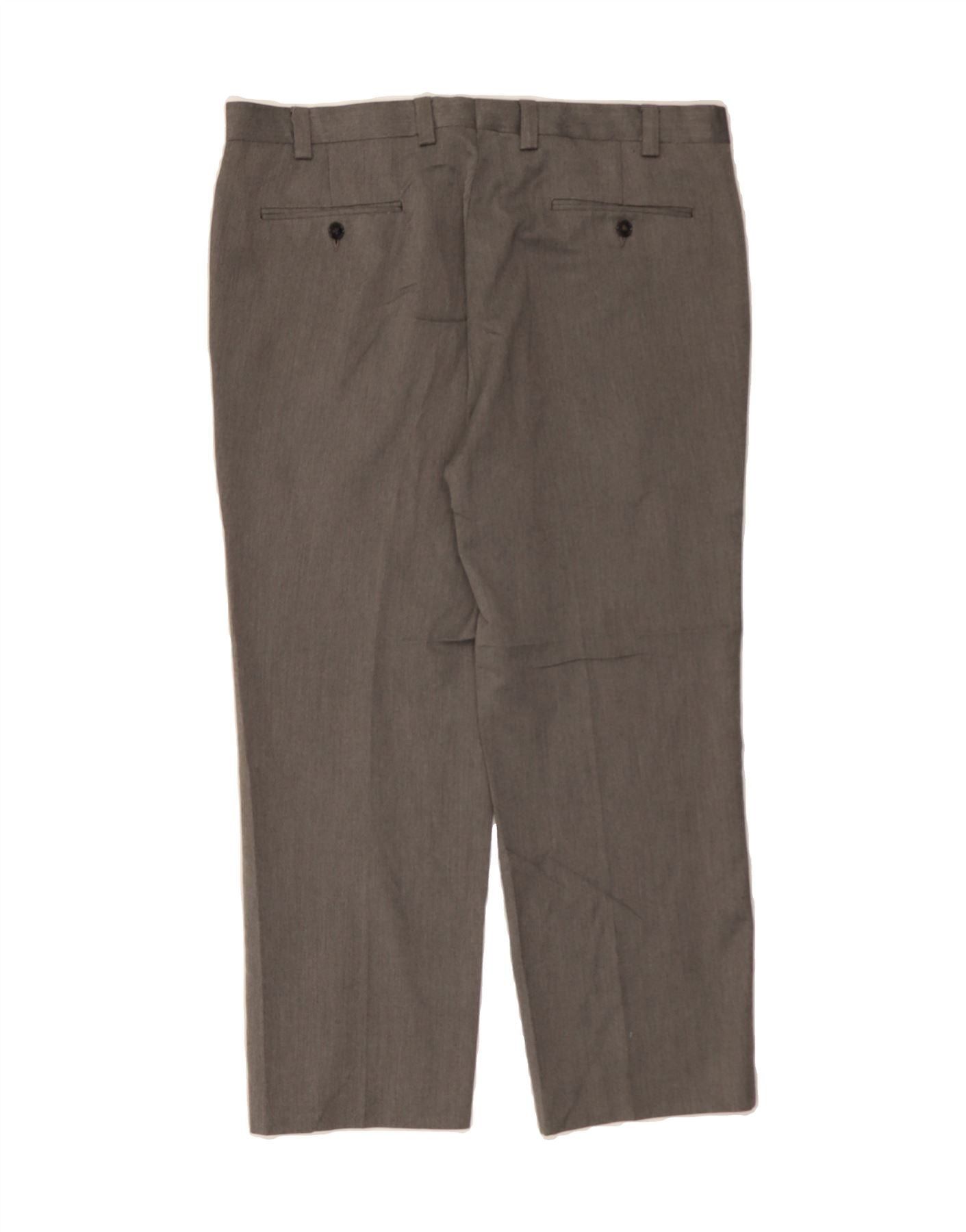 Ralph Lauren Mens Slim Suit Trousers W36 L29 Grey Polyester Size US 36 / EU 52 - 2 Thumbnail