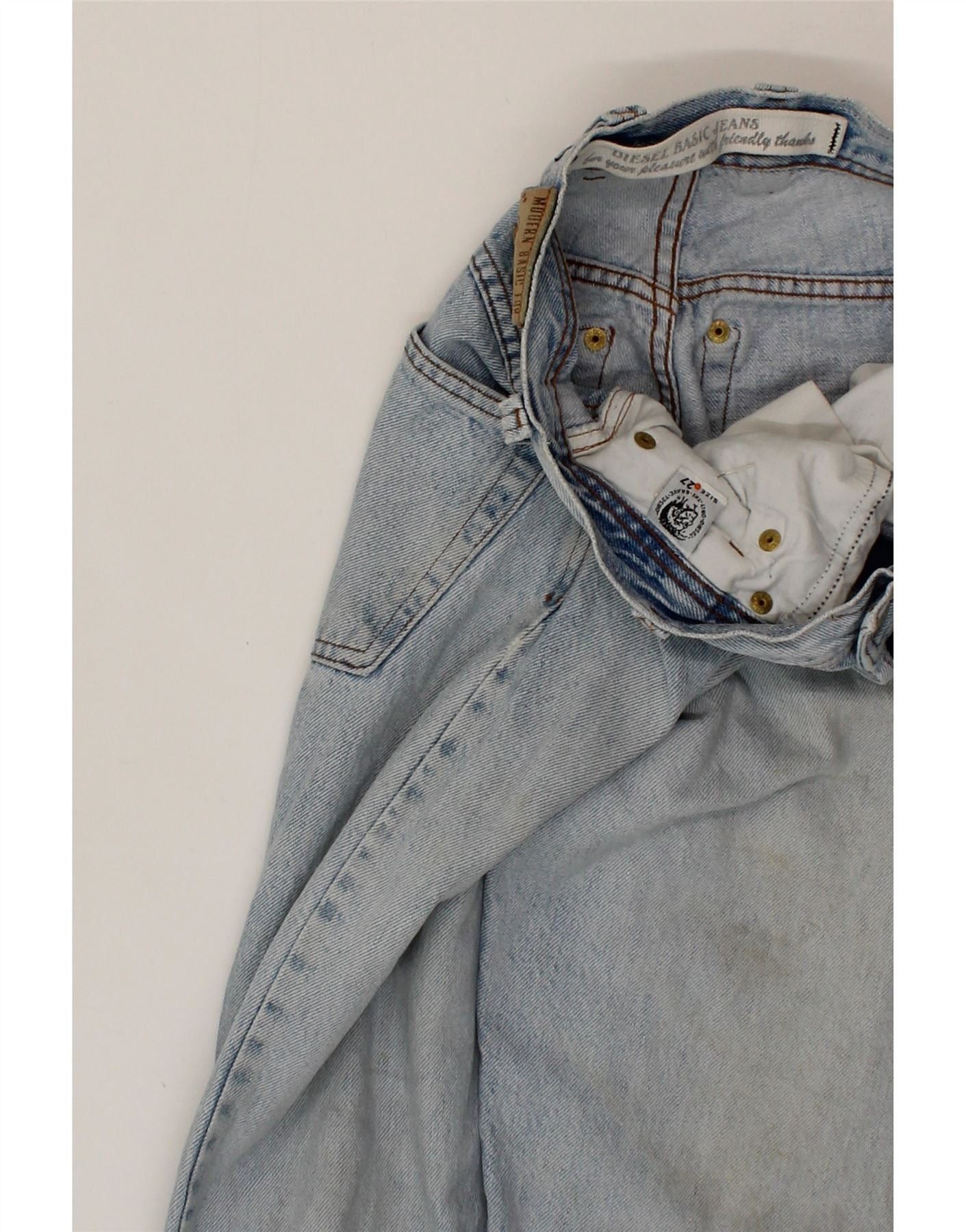 Diesel Mens Straight Jeans W27 L28 Blue Cotton Size US 27 - 4 Thumbnail