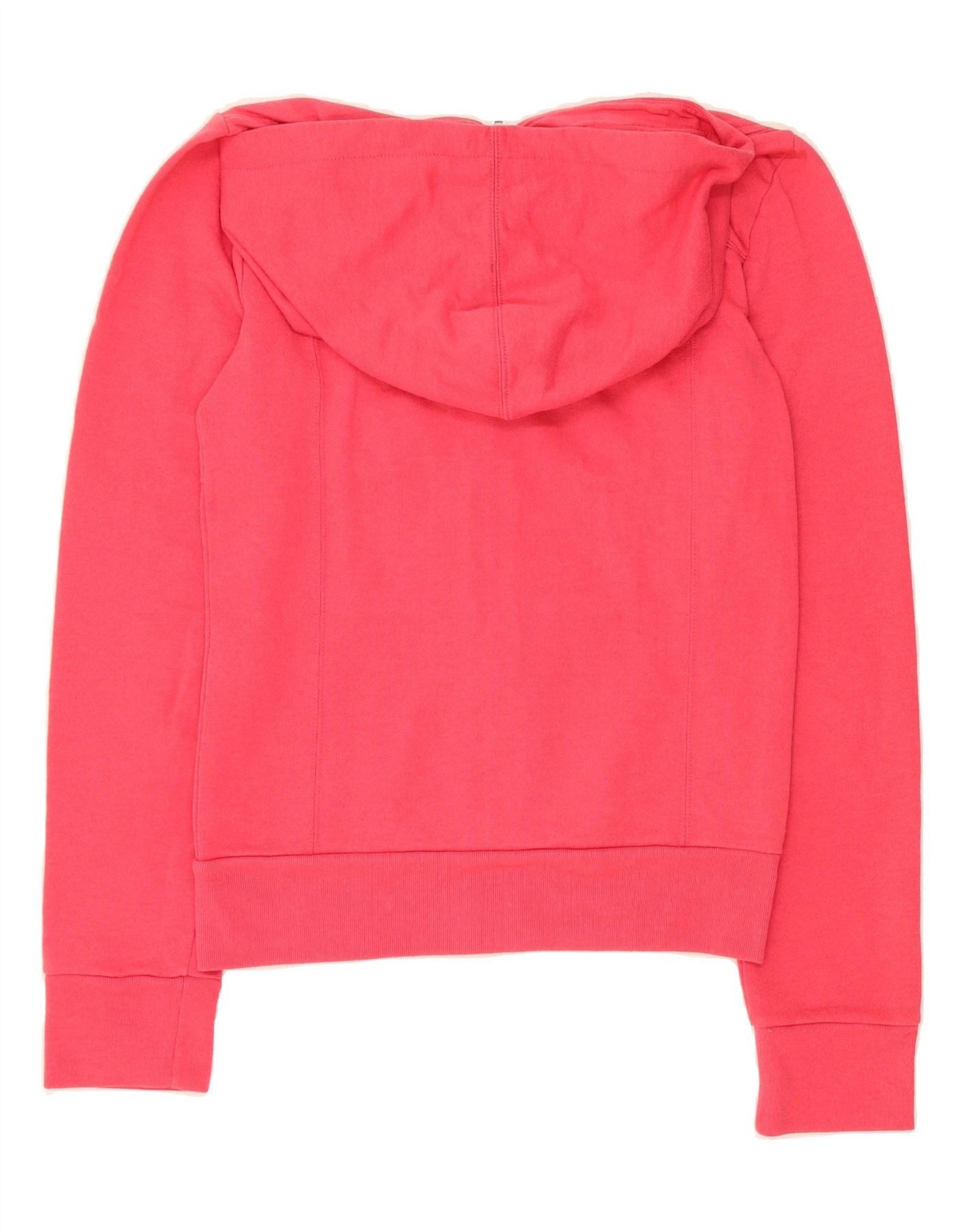Diesel Womens Zip Hoodie Sweater UK 10 Small Pink Polyester Size S / US 4 / IT 40 - 2 Thumbnail