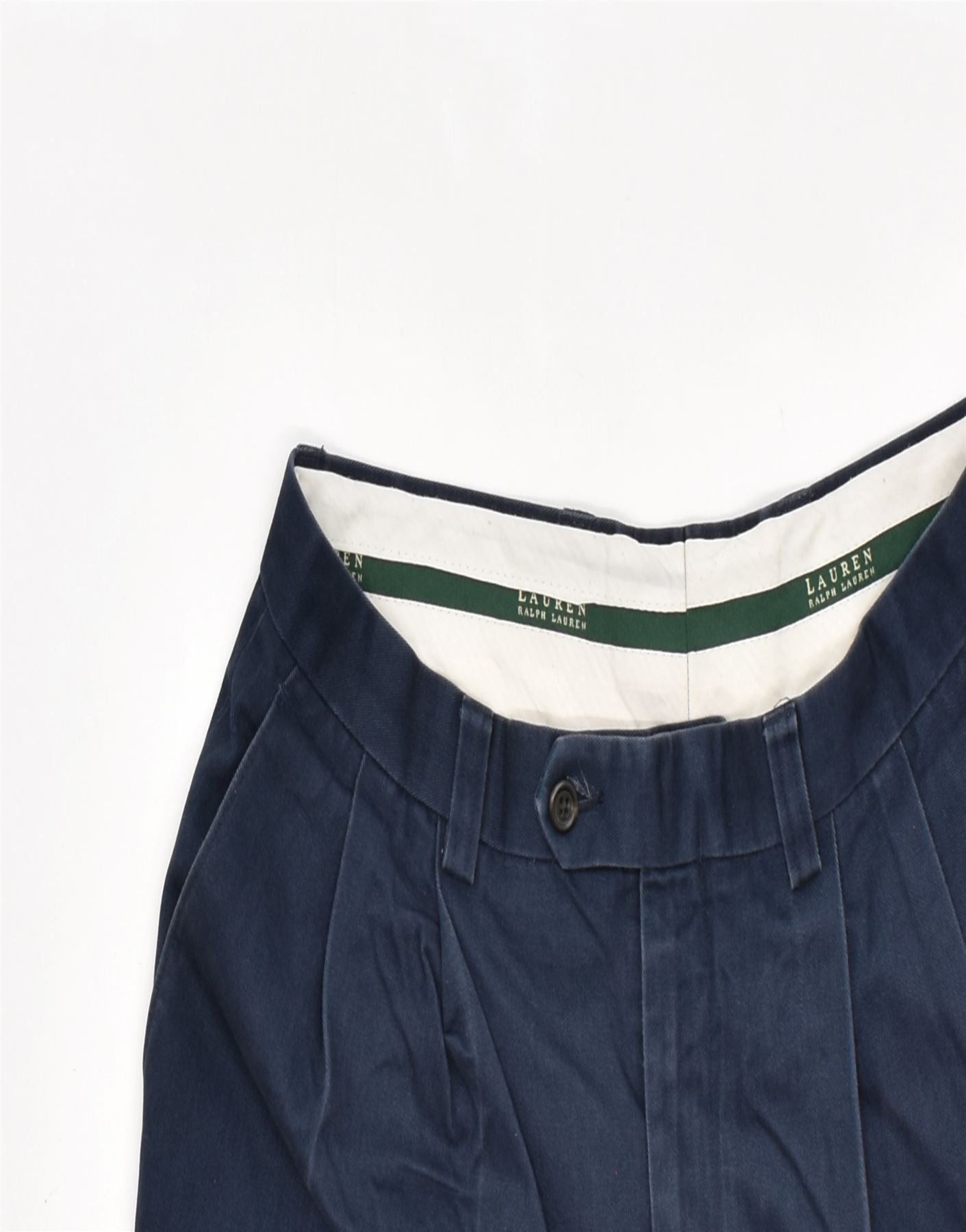 Ralph Lauren Womens Slim Chino Trousers W34 L31 Blue Cotton Size 25" / US 0 / IT 36 - 3 Thumbnail
