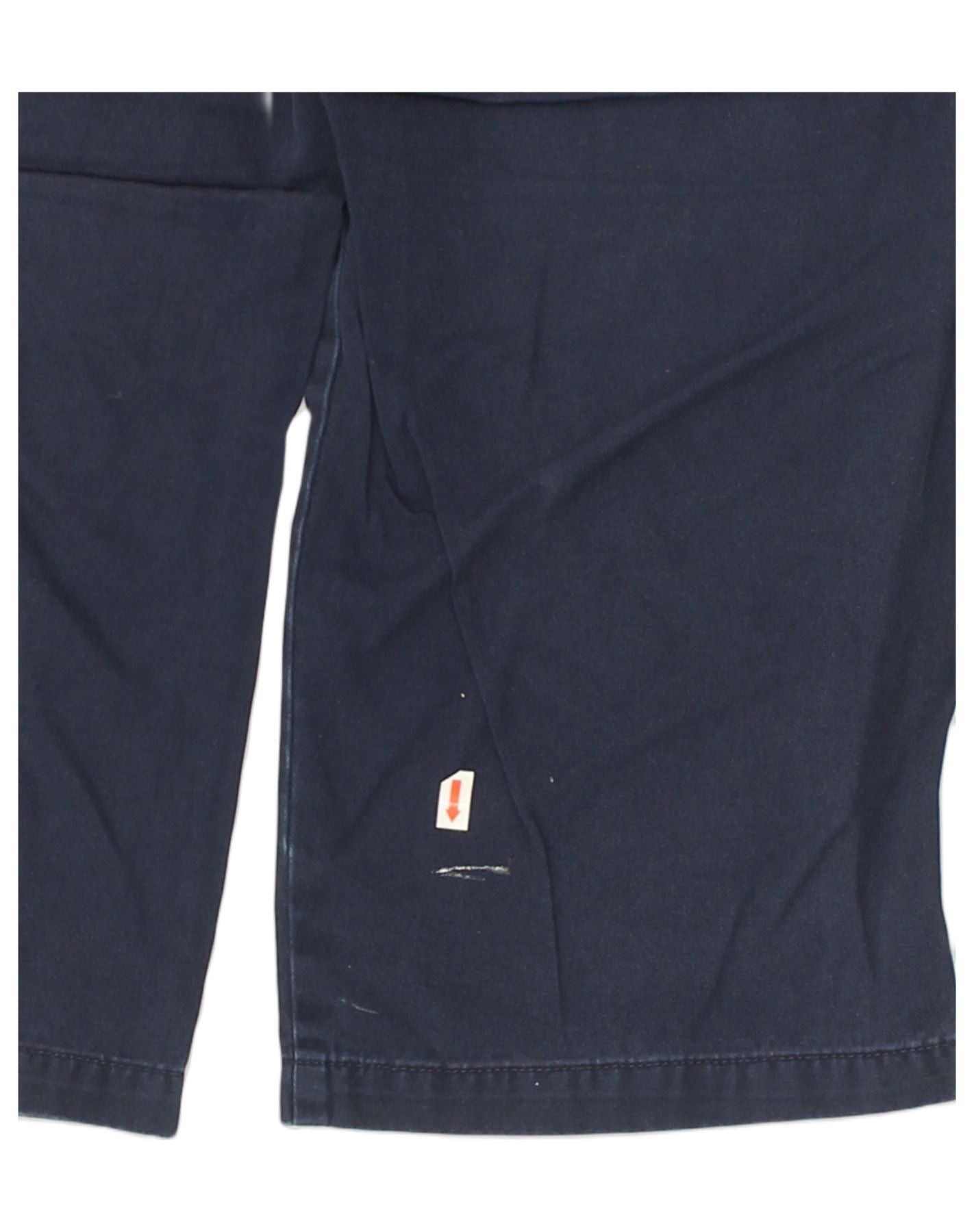 Ralph Lauren Womens Straight Capri Trousers US 10 Large W33 L20 Navy Blue Size 28" / US 6 / IT 42 - 3 Thumbnail
