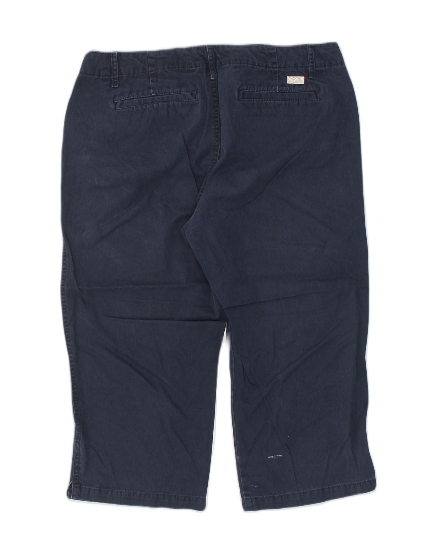 Ralph Lauren Womens Straight Capri Trousers US 10 Large W33 L20 Navy Blue Size 28" / US 6 / IT 42 - 2 Thumbnail