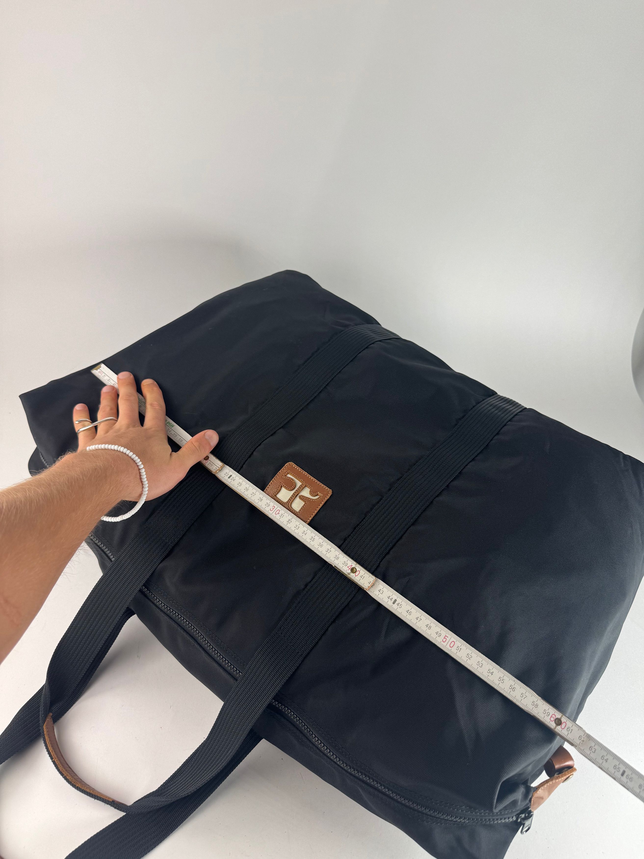 Courreges Vintage Polyester Duffel Bag Black Size ONE SIZE - 9 Thumbnail