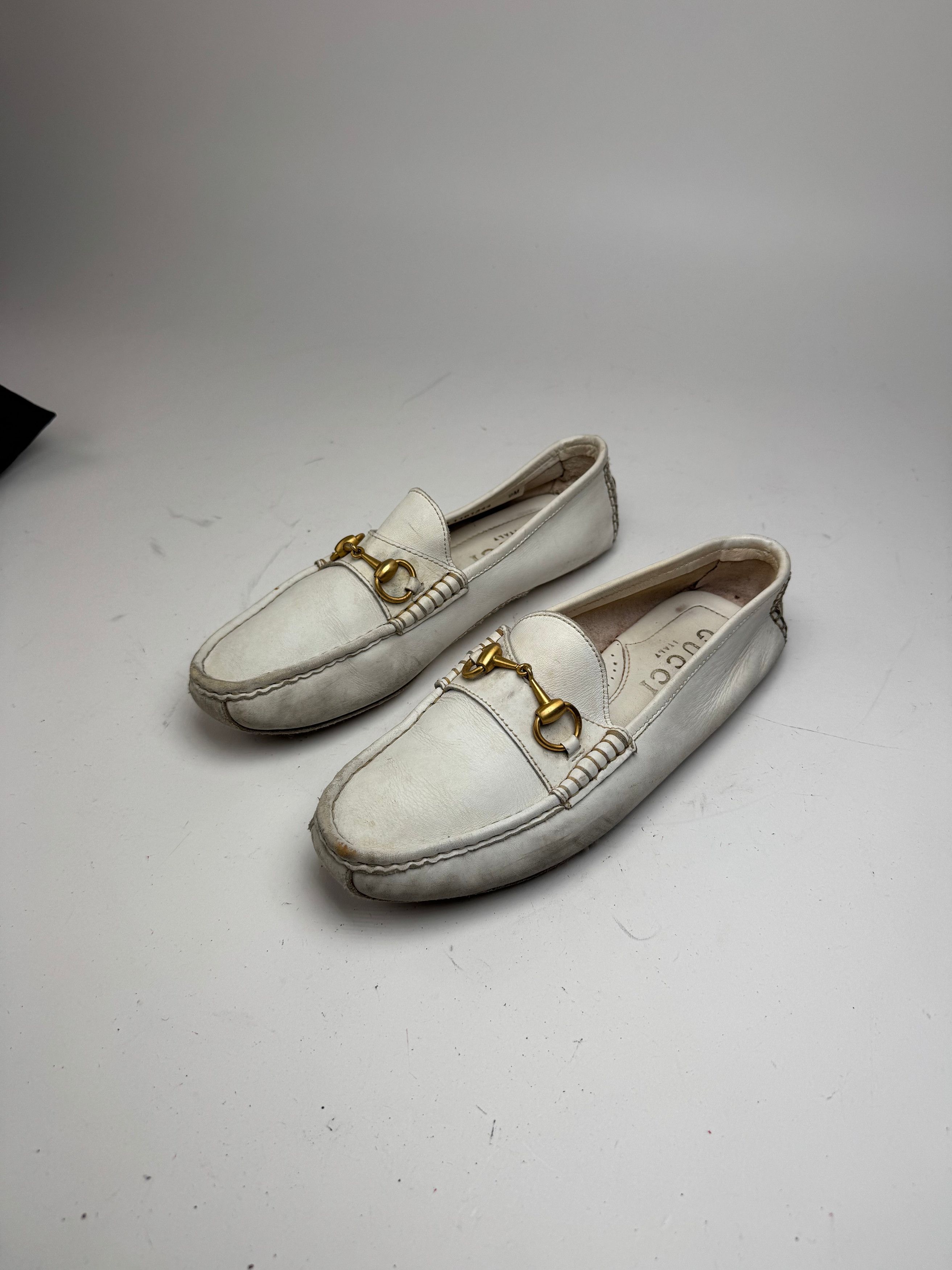 Gucci Vintage Men’s Leather Horsebit Loafer White 42,5 Size US 9.5 / EU 42-43 - 9 Thumbnail