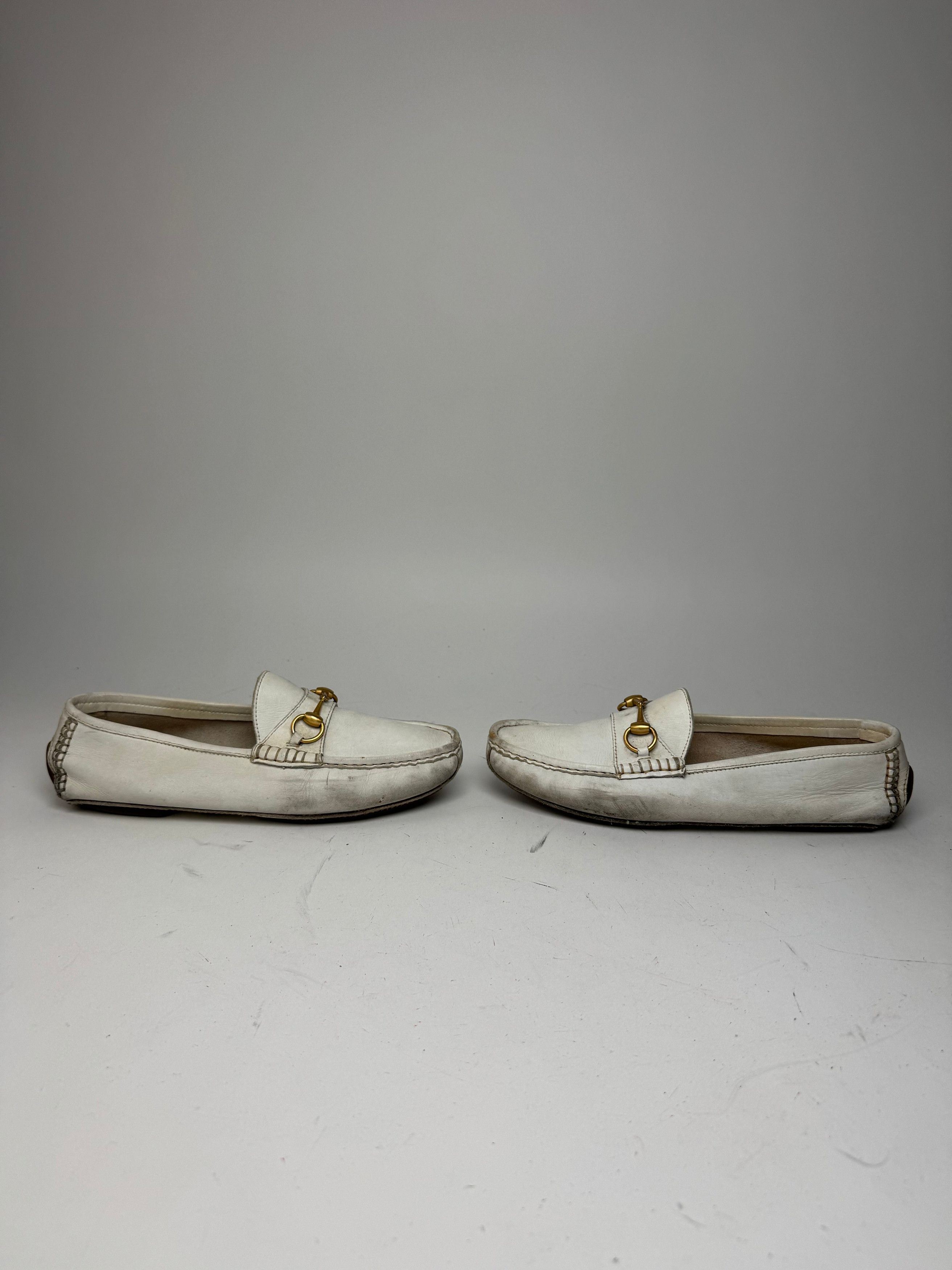 Gucci Vintage Men’s Leather Horsebit Loafer White 42,5 Size US 9.5 / EU 42-43 - 6 Thumbnail