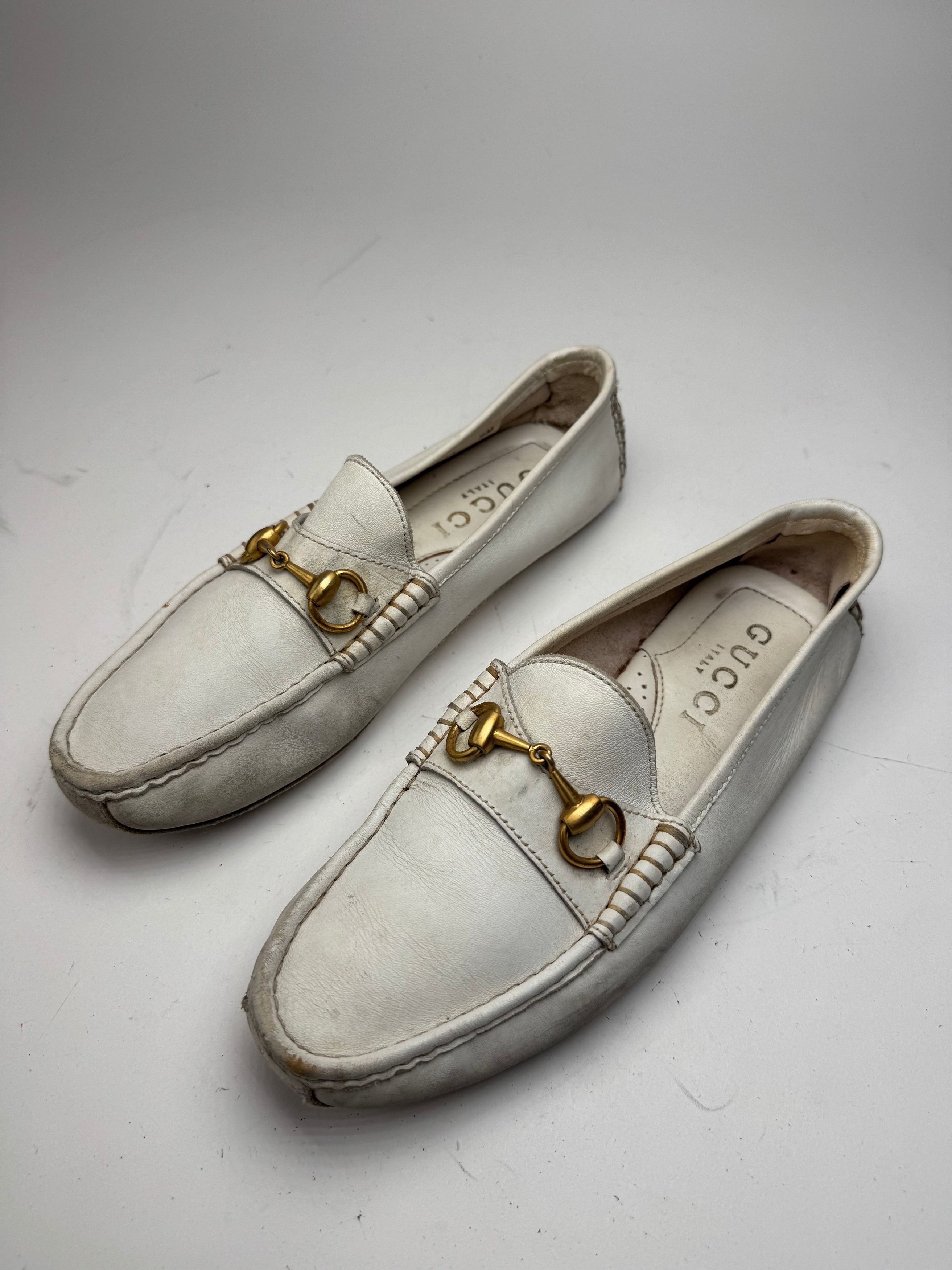 Gucci Vintage Men’s Leather Horsebit Loafer White 42,5 Size US 9.5 / EU 42-43 - 3 Thumbnail