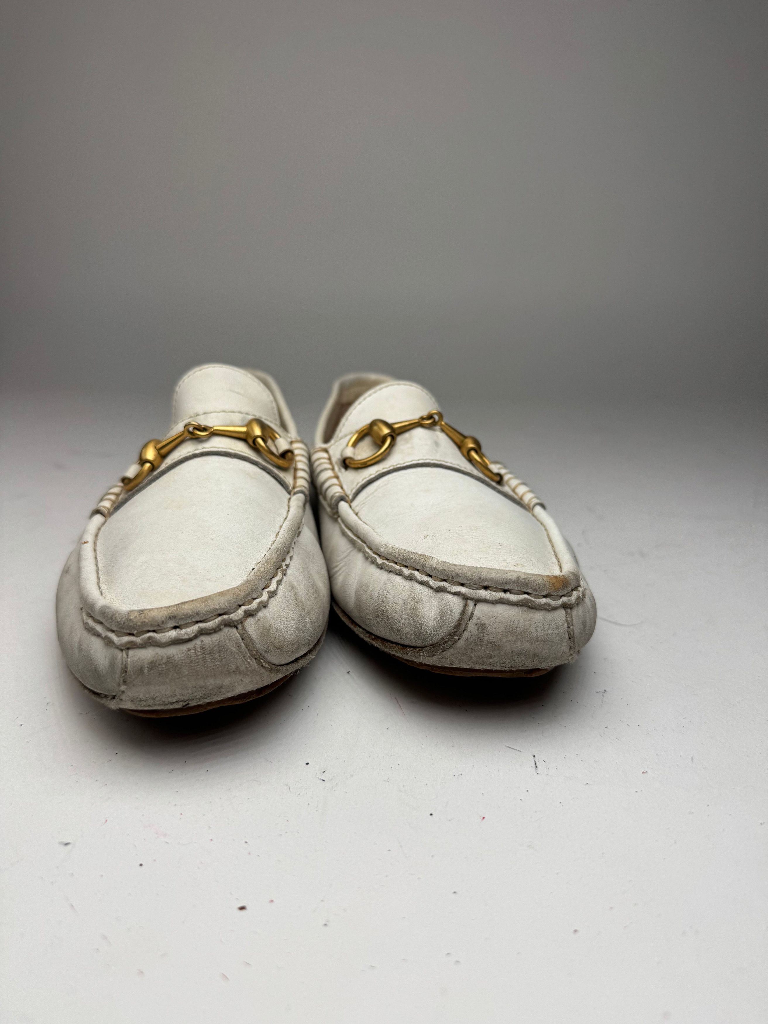 Gucci Vintage Men’s Leather Horsebit Loafer White 42,5 Size US 9.5 / EU 42-43 - 8 Thumbnail