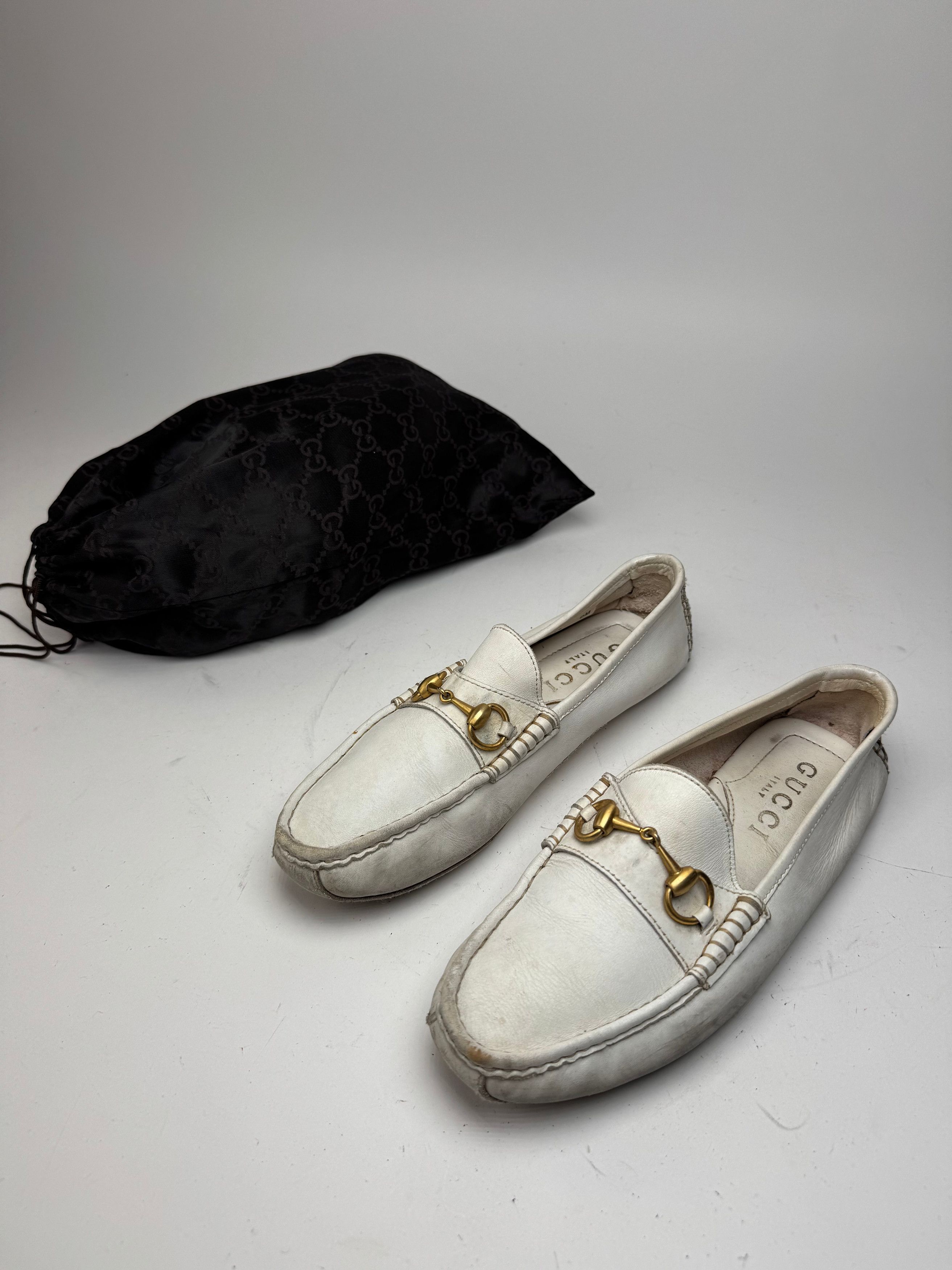 Gucci Vintage Men’s Leather Horsebit Loafer White 42,5 Size US 9.5 / EU 42-43 - 2 Thumbnail