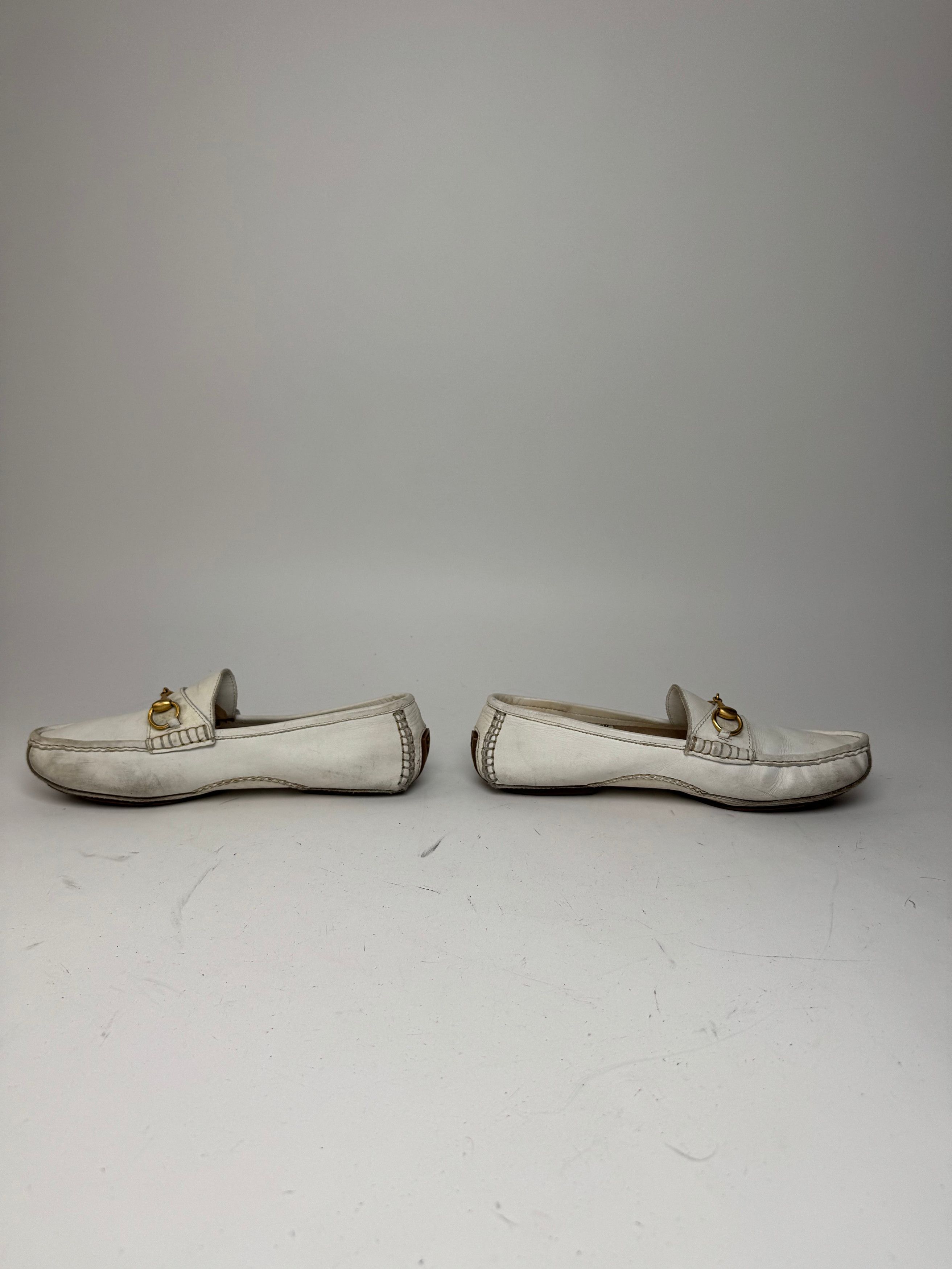 Gucci Vintage Men’s Leather Horsebit Loafer White 42,5 Size US 9.5 / EU 42-43 - 4 Thumbnail