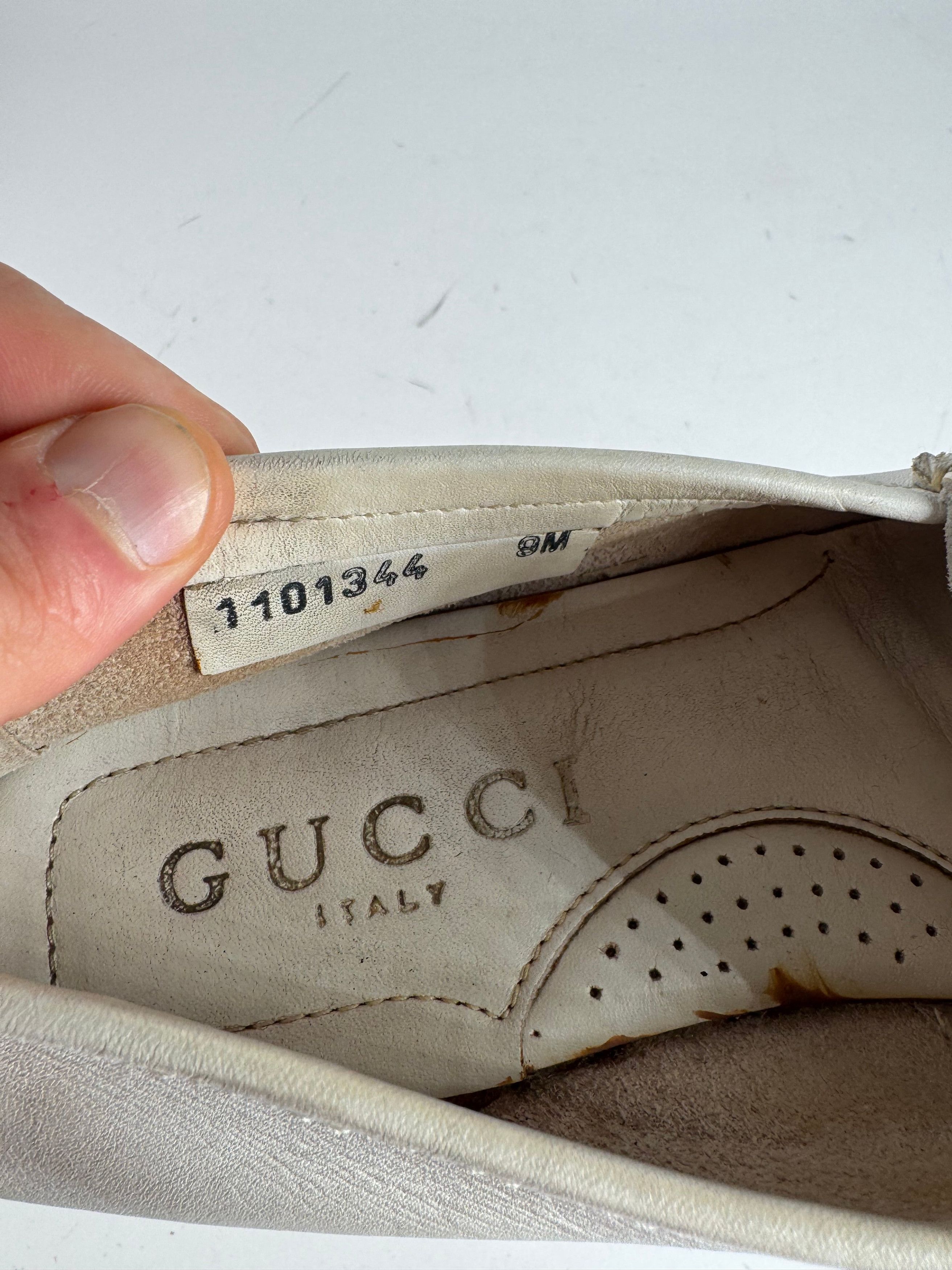 Gucci Vintage Men’s Leather Horsebit Loafer White 42,5 Size US 9.5 / EU 42-43 - 11 Thumbnail