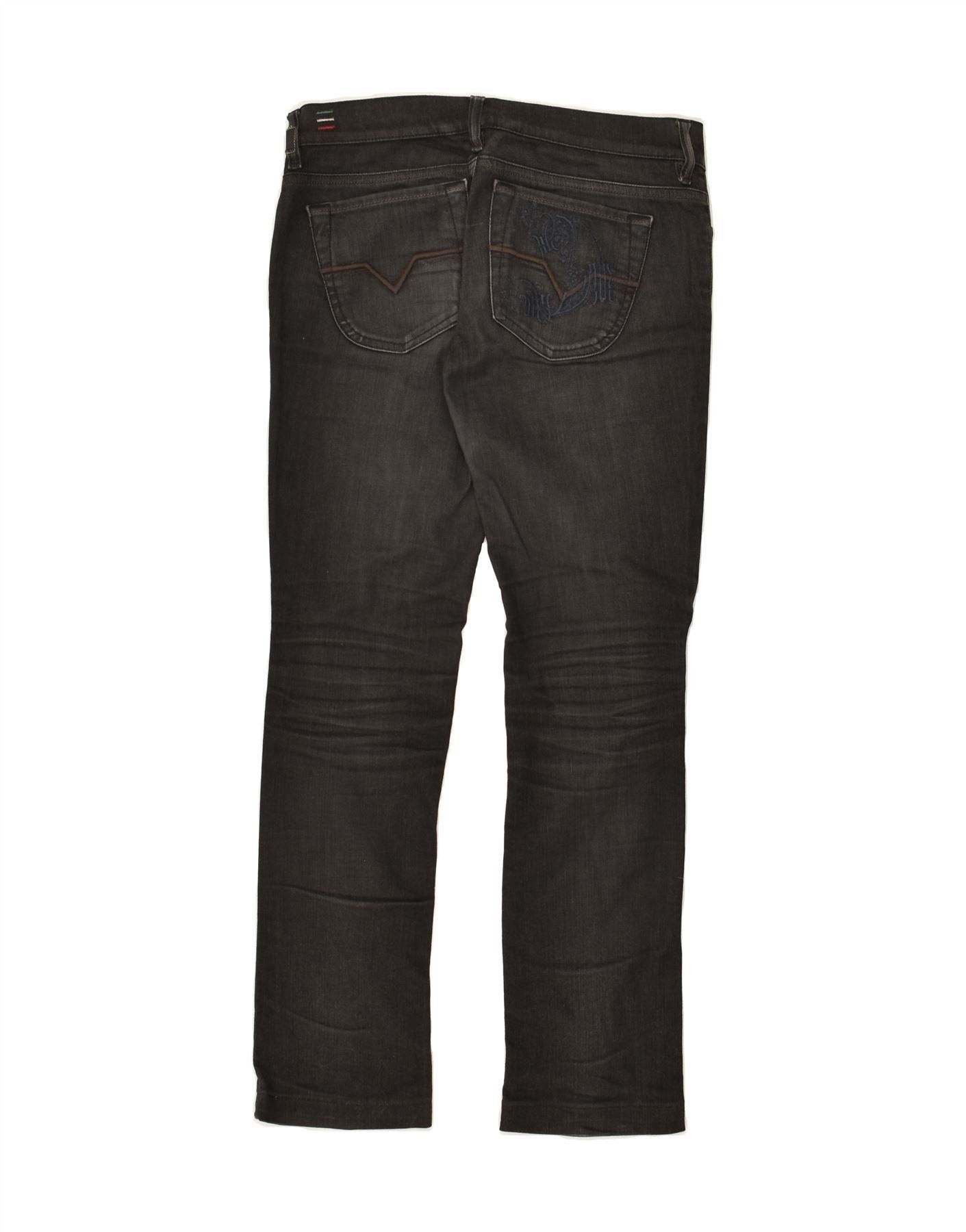 Diesel Womens Liv Slim Jeans W28 L29 Black Cotton Size 42" / US 20 - 2 Thumbnail