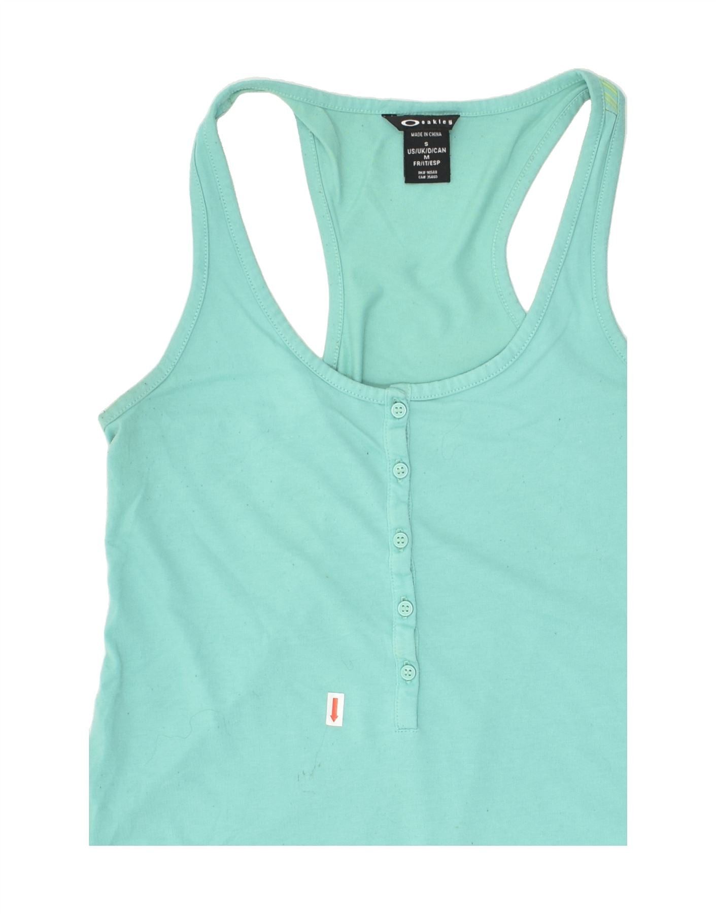 Oakley Womens Abstract Pattern Vest Top UK 10 Small Blue Polyester Size S / US 4 / IT 40 - 3 Thumbnail
