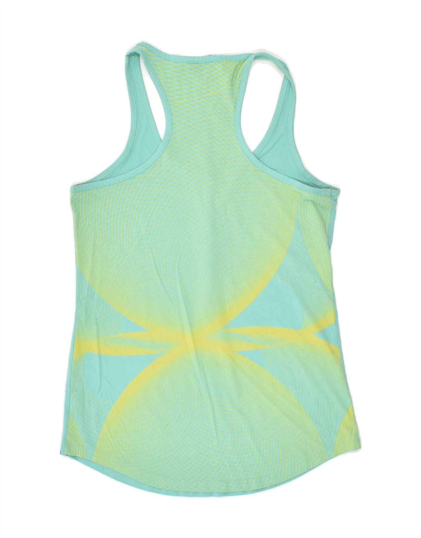 Oakley Womens Abstract Pattern Vest Top UK 10 Small Blue Polyester Size S / US 4 / IT 40 - 2 Thumbnail