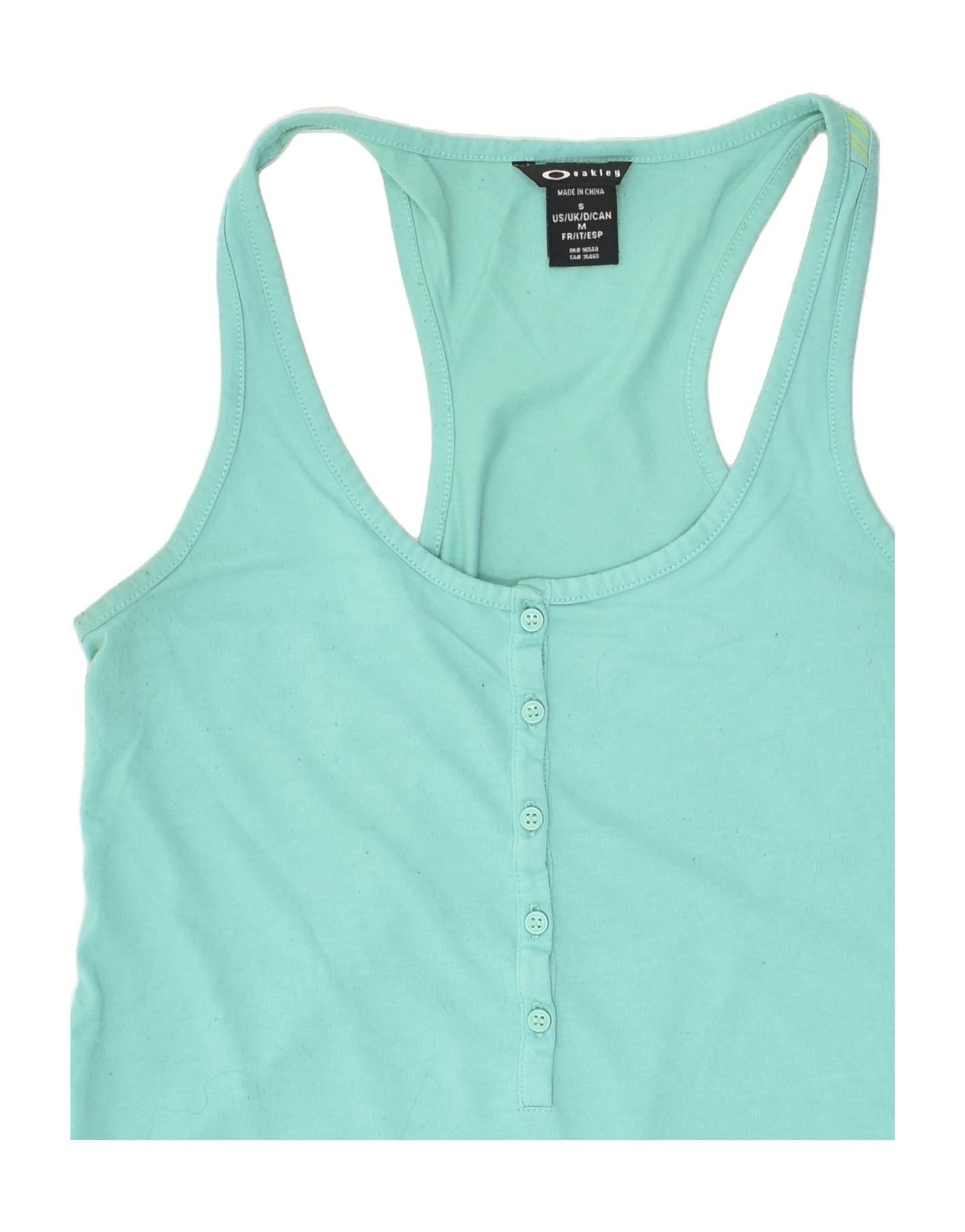 Oakley Womens Abstract Pattern Vest Top UK 10 Small Blue Polyester Size S / US 4 / IT 40 - 4 Thumbnail