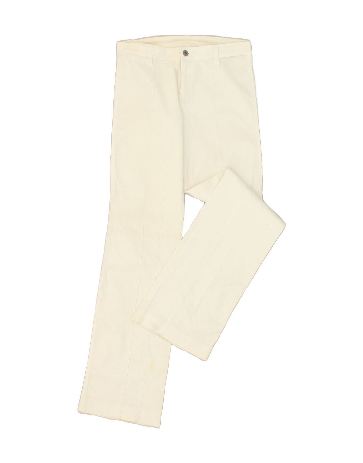 Diesel Womens Straight Casual Trousers W30 L34 White Cotton Size 24" / US 00 / IT 34 - 4 Thumbnail