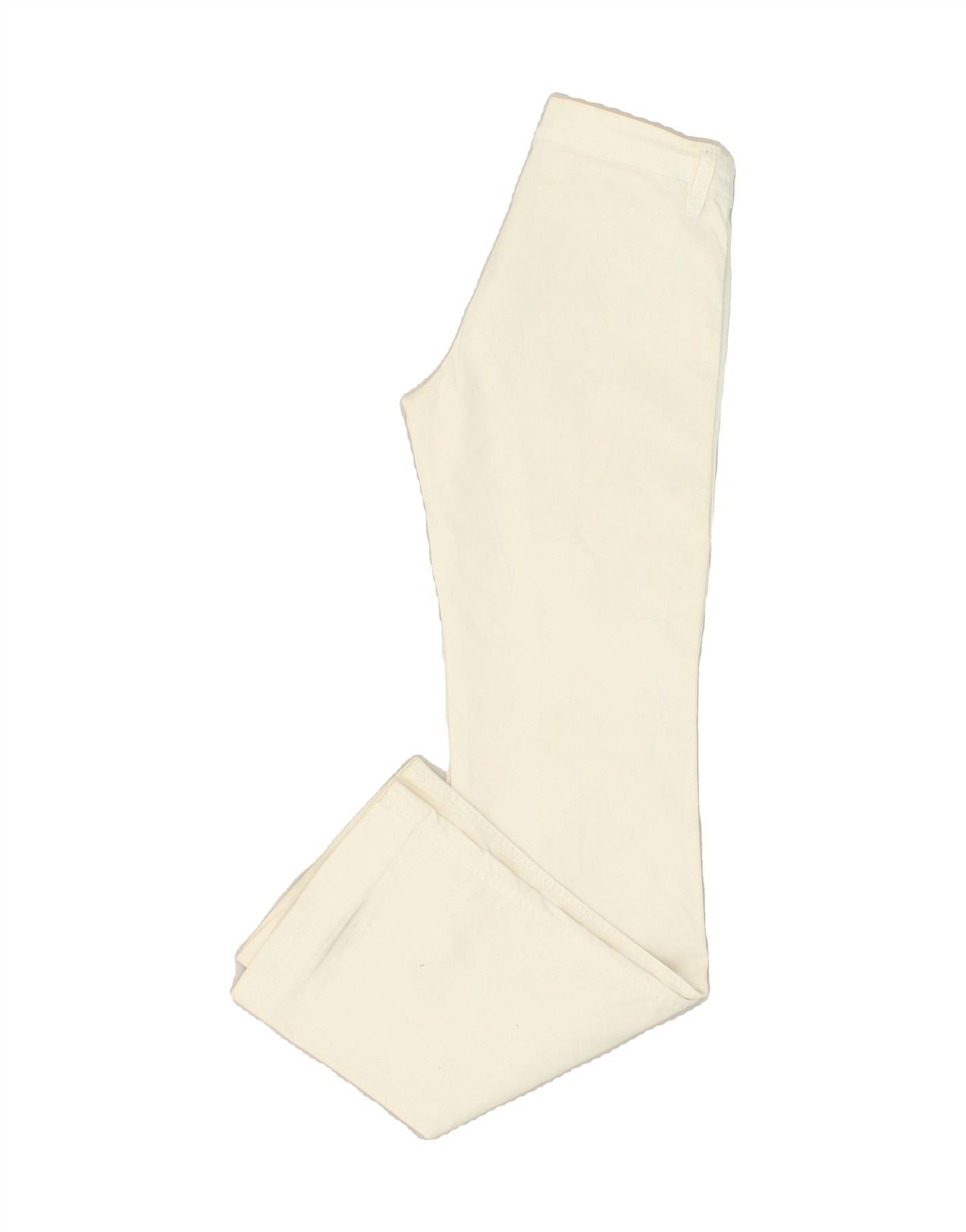 Diesel Womens Straight Casual Trousers W30 L34 White Cotton Size 24" / US 00 / IT 34 - 3 Thumbnail