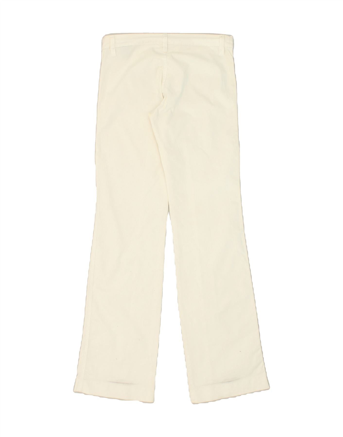 Diesel Womens Straight Casual Trousers W30 L34 White Cotton Size 24" / US 00 / IT 34 - 2 Thumbnail
