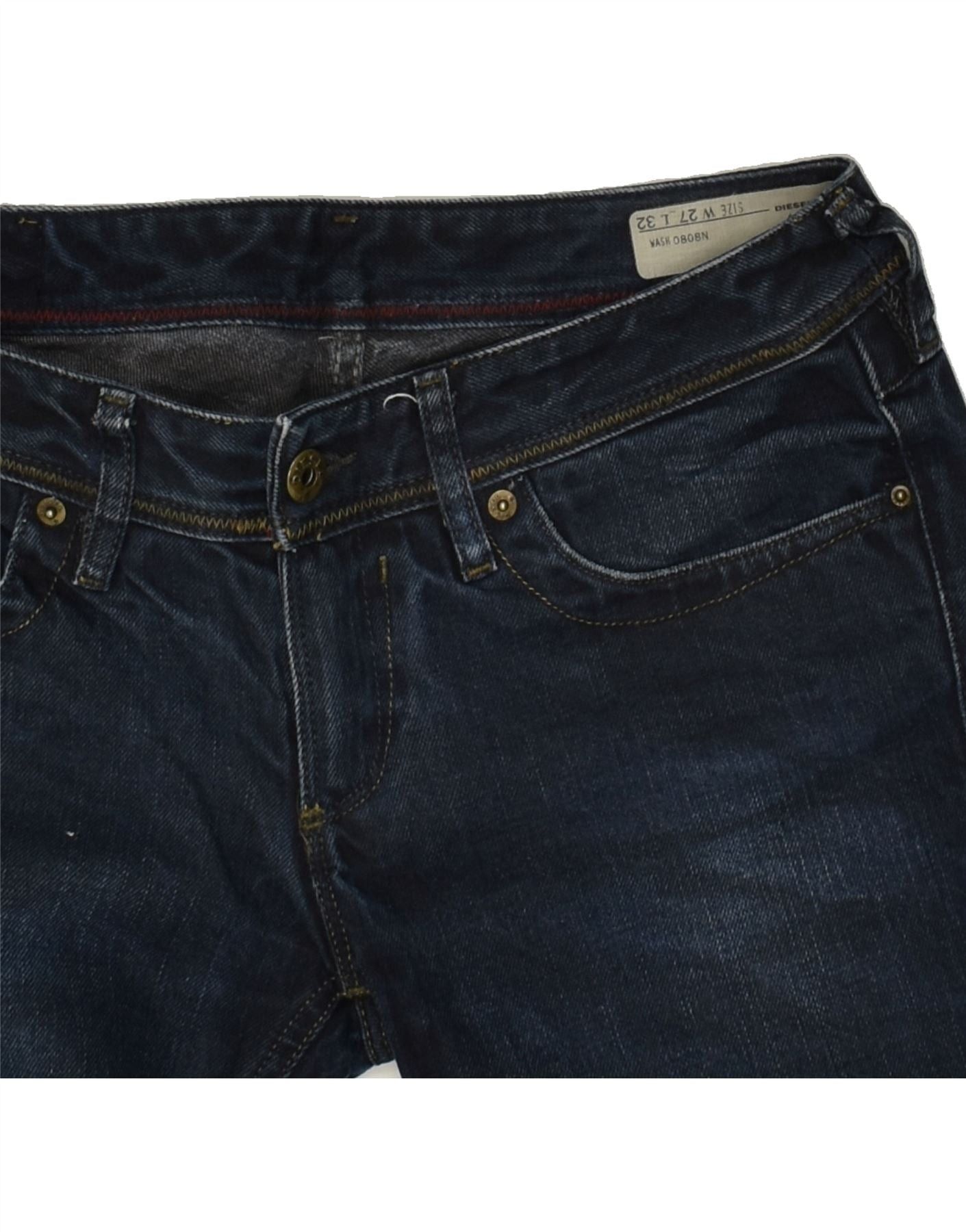 Diesel Womens Slim Jeans W27 L32 Navy Blue Cotton Size 42" / US 20 - 3 Thumbnail