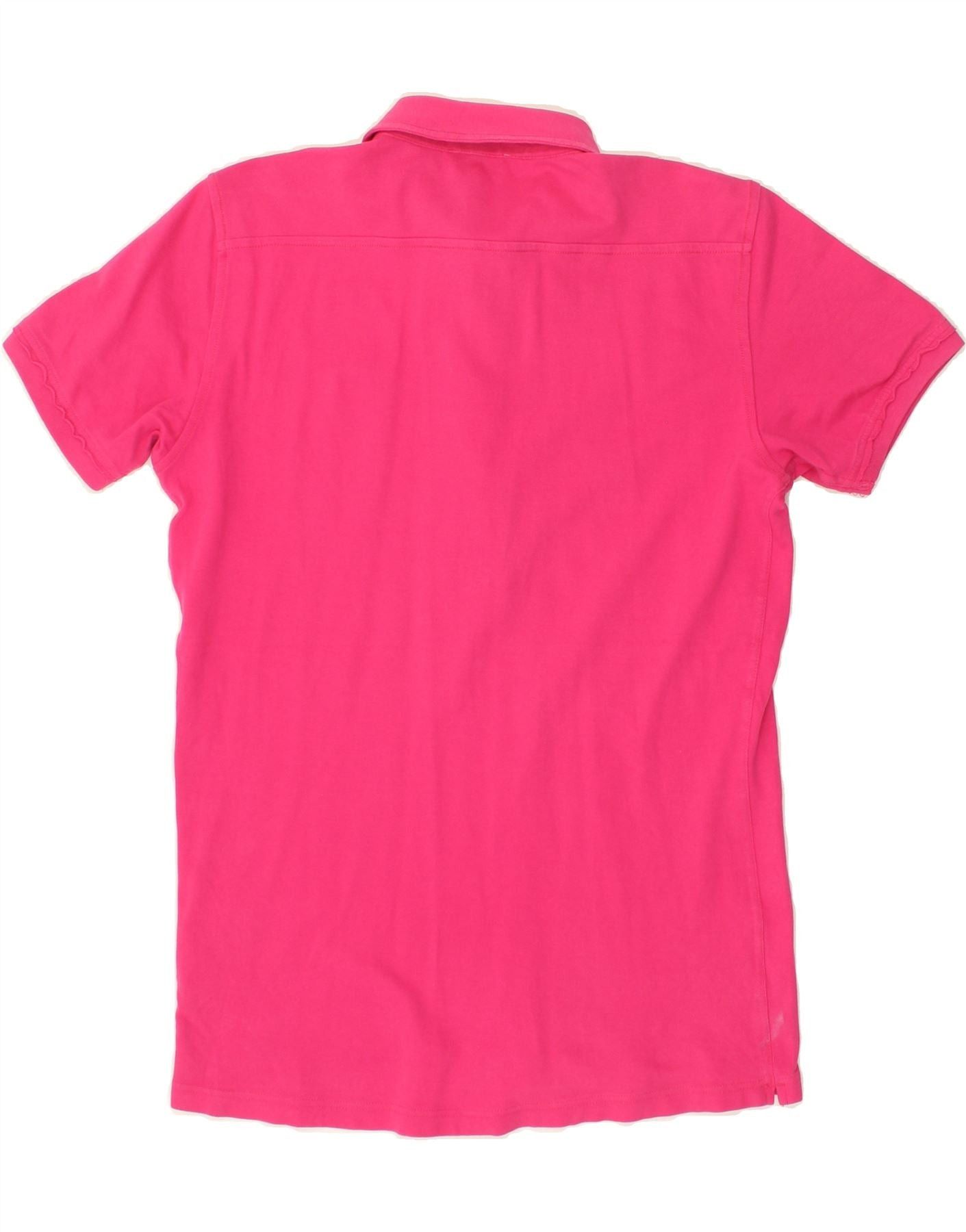 Diesel Womens Polo shirt UK 14 Medium Pink Cotton Size M / US 6-8 / IT 42-44 - 2 Thumbnail