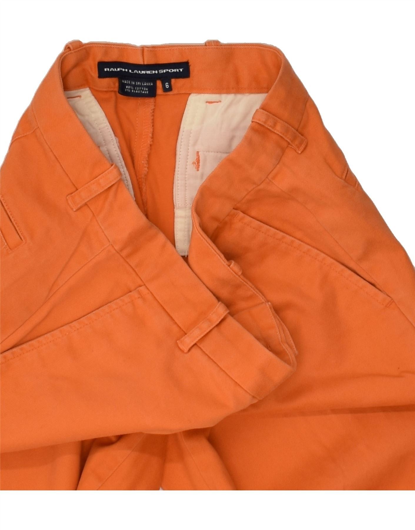 Ralph Lauren Womens Straight Chino Trousers US 6 Medium W32 L27 Orange Size 26" / US 2 / IT 38 - 5 Thumbnail