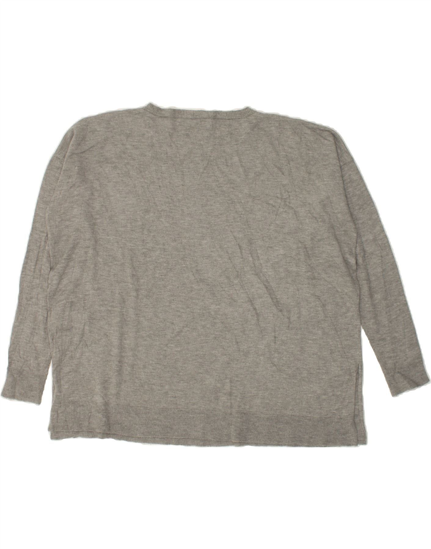 Polo Ralph Lauren Womens Crew Neck Jumper Sweater UK 10 Small Grey Viscose Size S / US 4 / IT 40 - 2 Thumbnail