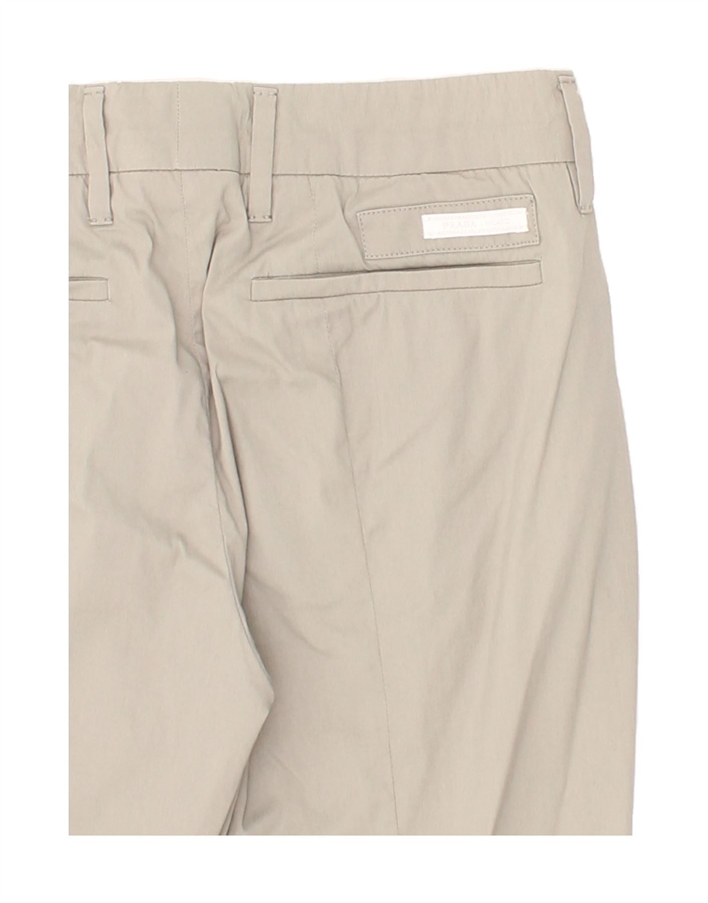 Prada Womens Straight Chino Trousers EU 40 Medium W30 L26 Grey Cot Size 28" / US 6 / IT 42 - 3 Thumbnail