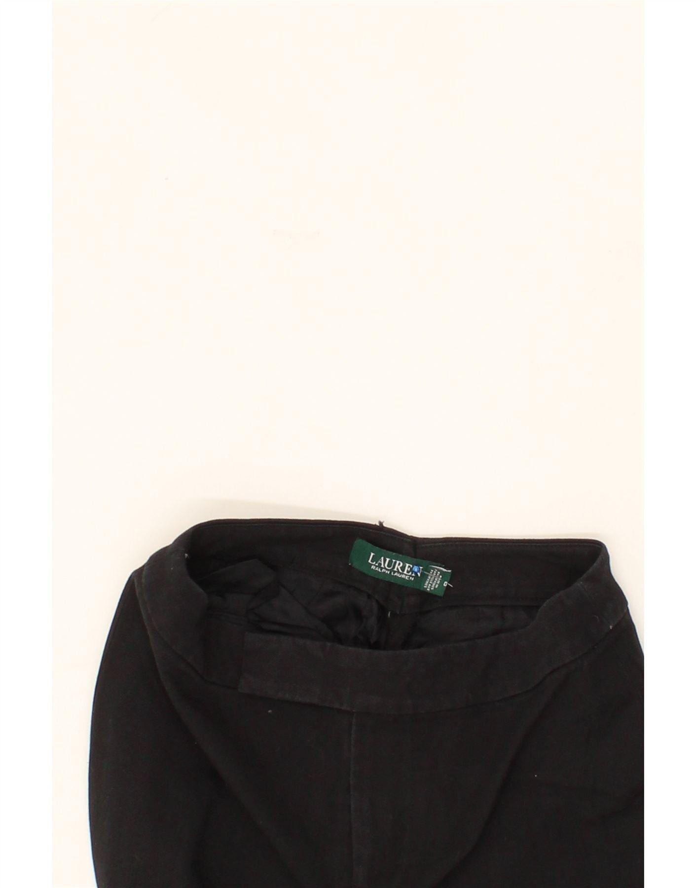 Ralph Lauren Womens Slim Chino Trousers US 0 XS W24 L27 Black Cotton Size 25" / US 0 / IT 36 - 3 Thumbnail