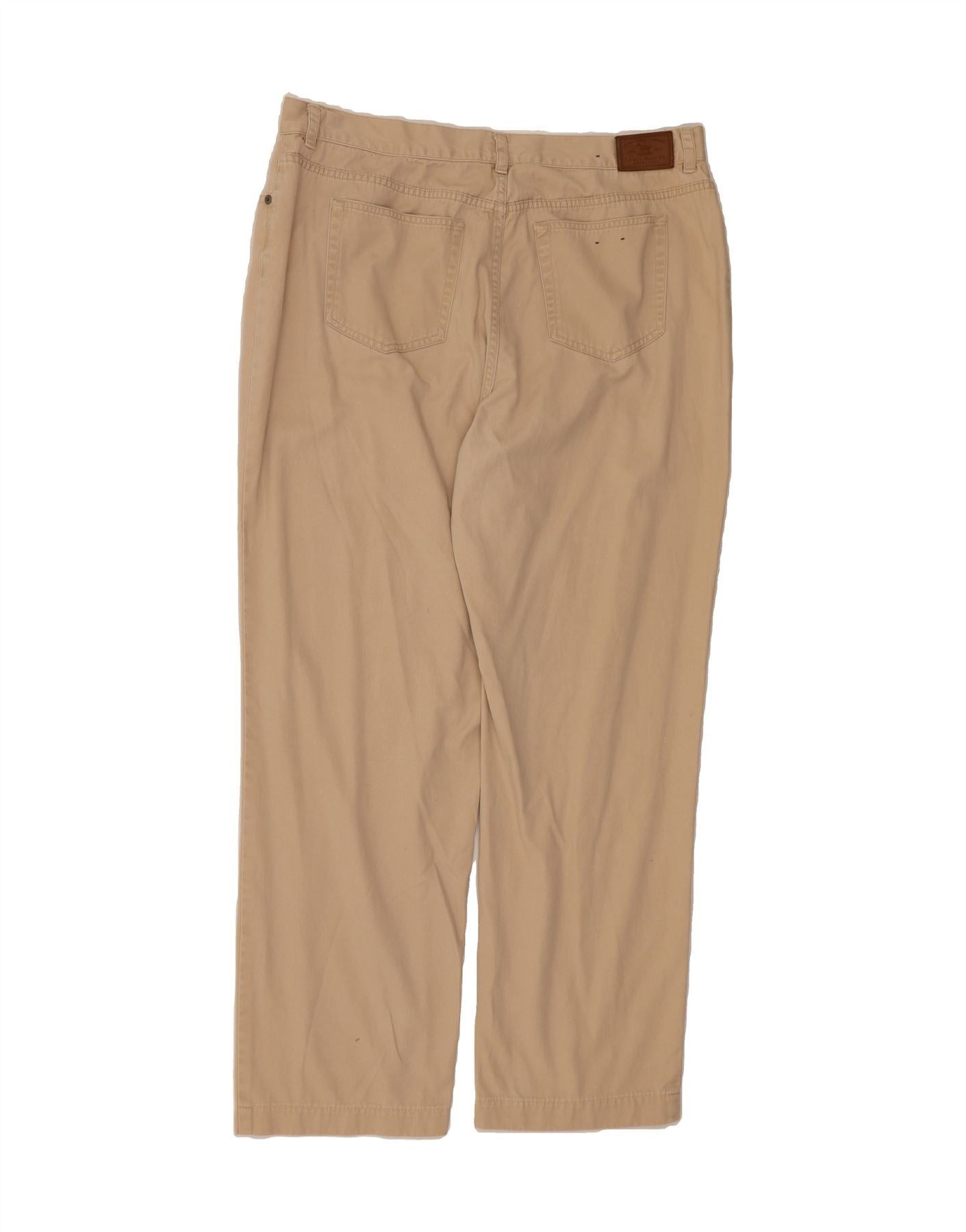 Ralph Lauren Womens High Waist Casual Trousers US 16 2XL W34 L29 Beige Size 34" / US 12 / IT 48 - 2 Thumbnail