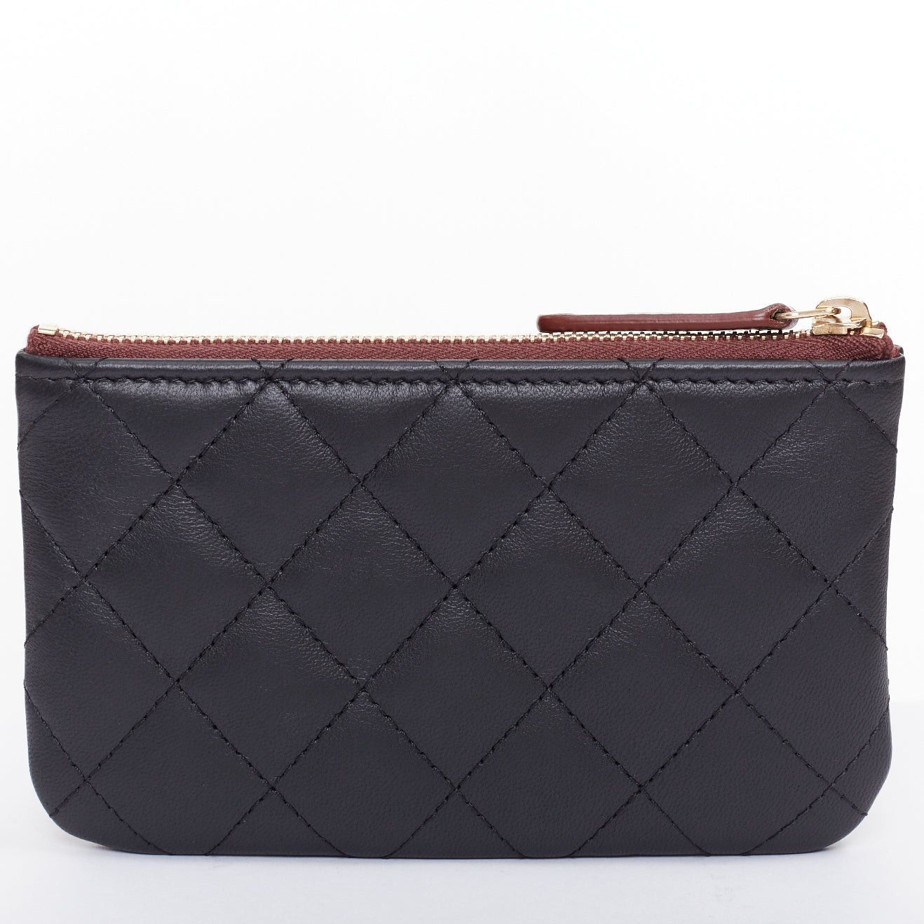 Chanel CHANEL Classic Small Zipped Pouch smooth lambskin gold tone metal pouch Size ONE SIZE - 2 Thumbnail