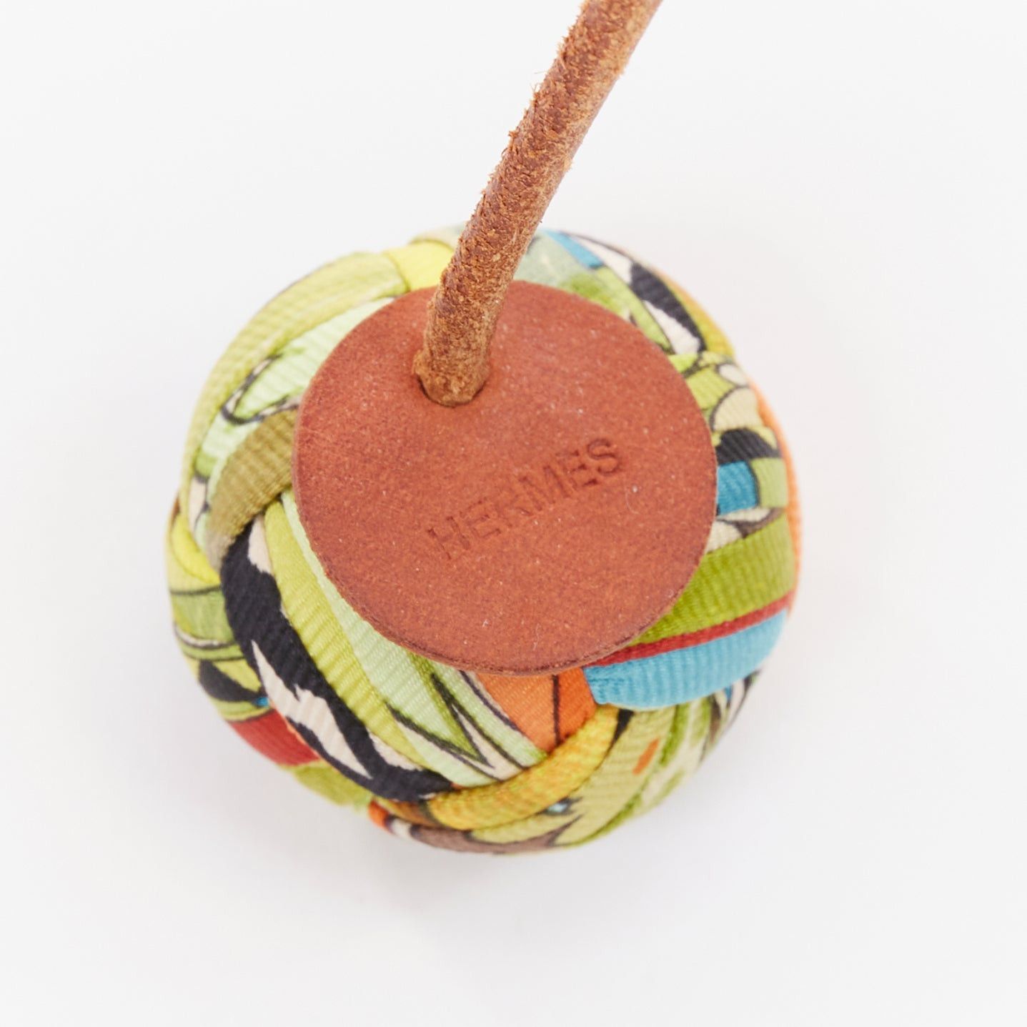 Hermes rare HERMES Silk Et Cuir Pompons Bag Charm silk pompom leather cord handbag charm Size ONE SIZE - 2 Thumbnail