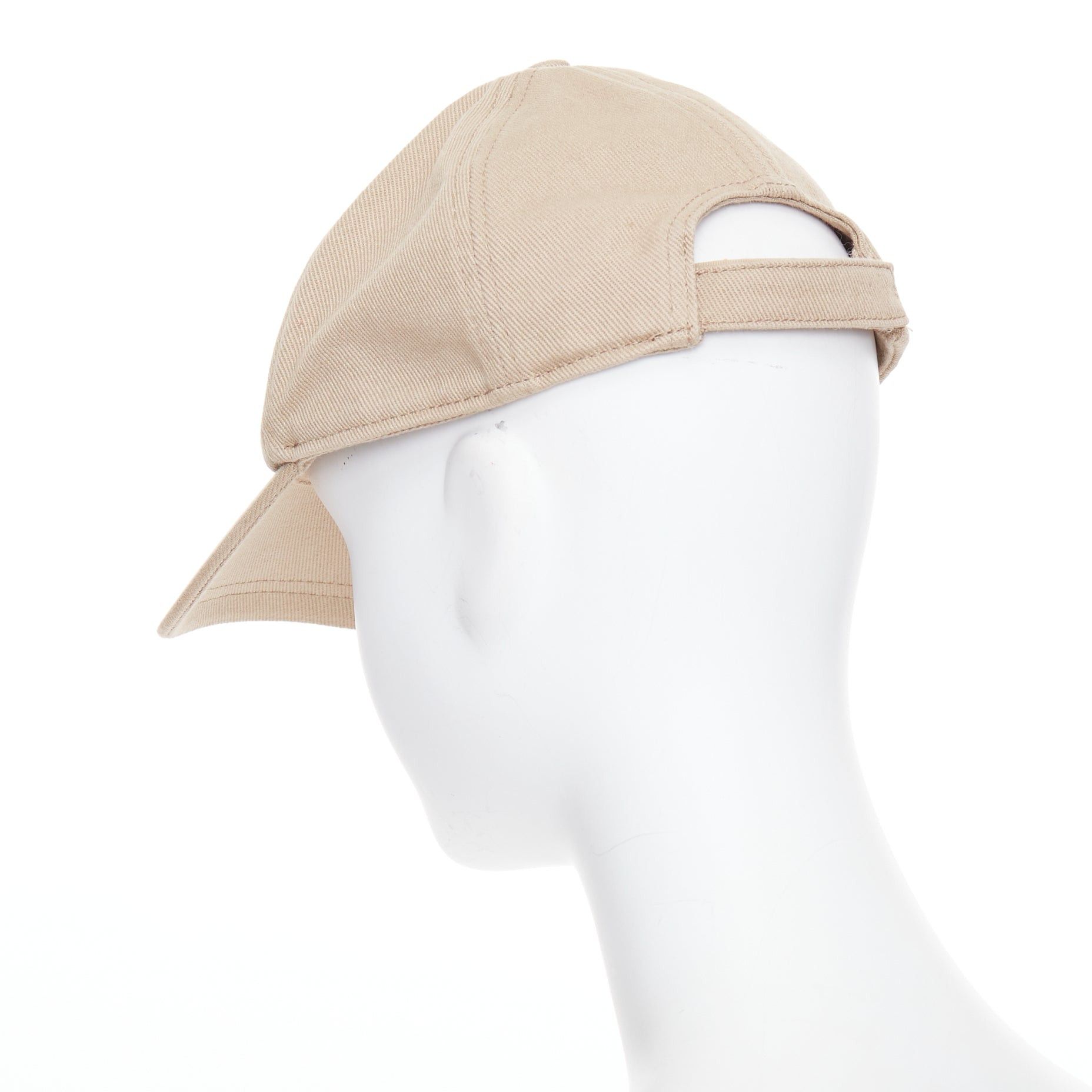 Miu Miu MIU MIU 2023 Drill khaki white cotton twill white logo baseball cap L Size ONE SIZE - 6 Thumbnail