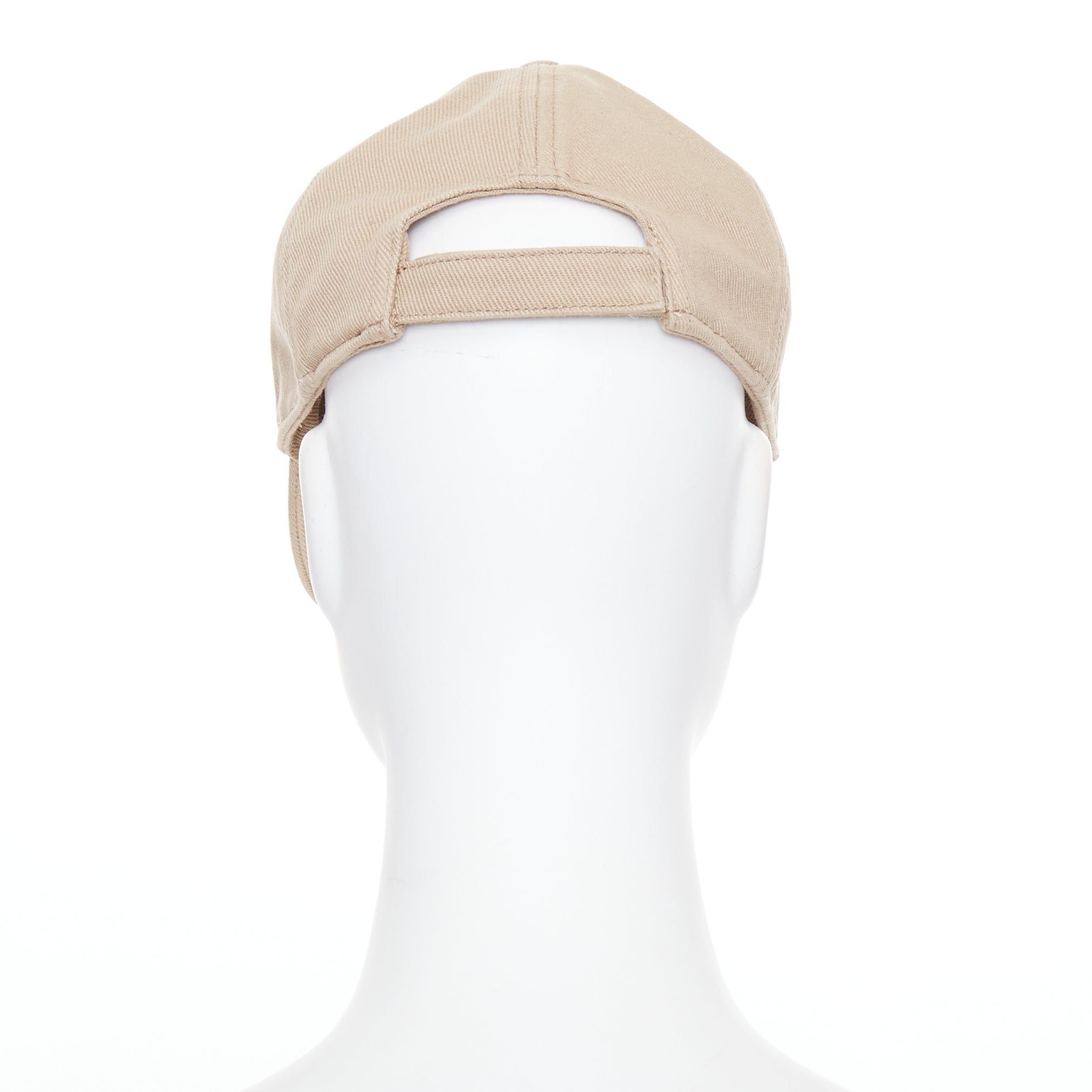 Miu Miu MIU MIU 2023 Drill khaki white cotton twill white logo baseball cap L Size ONE SIZE - 5 Thumbnail