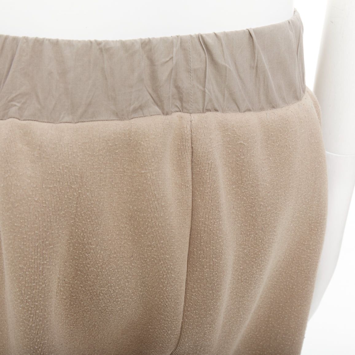 Bottega Veneta BOTTEGA VENETA beige contrast waistband elastic jogger pants IT48 M Size US 30 / EU 46 - 8 Thumbnail